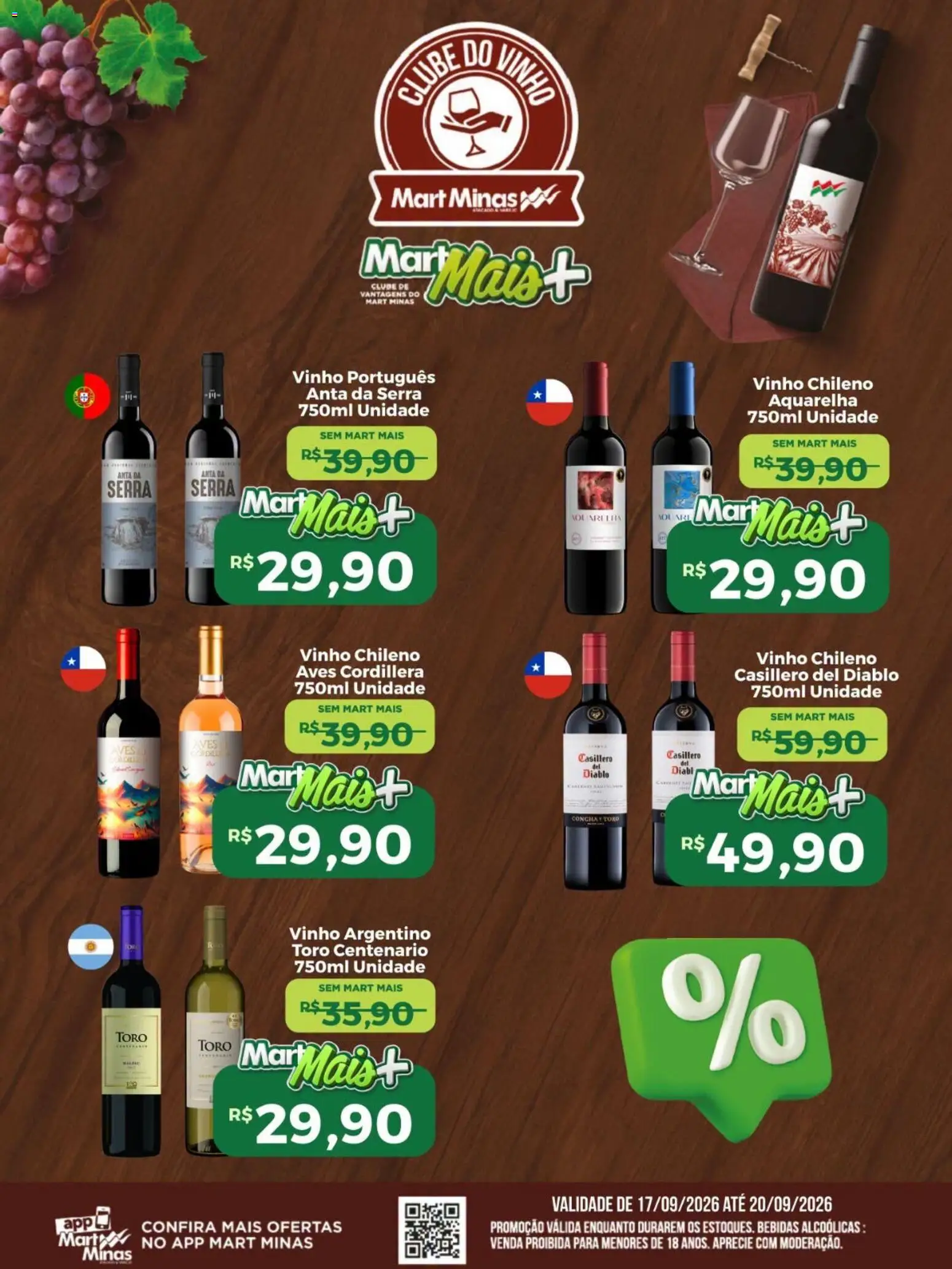 Mart Minas Folheto - válido de 17/09/2026 | Página: 2 | Produtos: Aves, Bebidas, Vinho