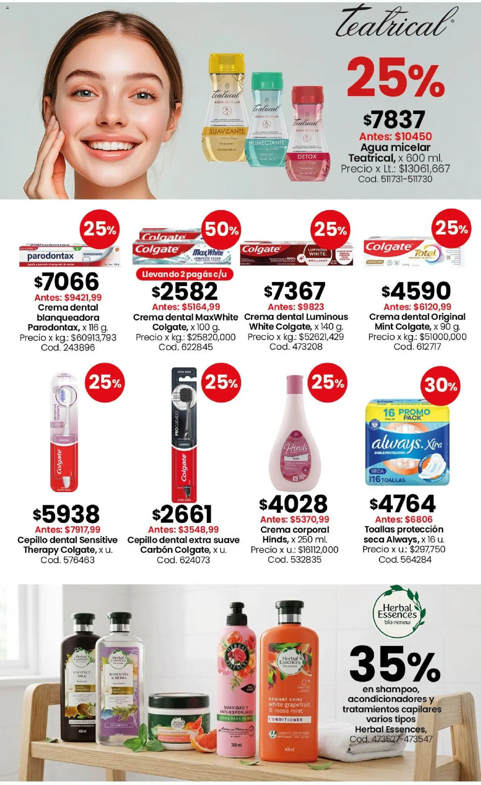 Coto - Perfumería y limpieza │ válido desde el 11.05.2026 | Página: 6 | Productos: Cepillo, Agua, Suavizante, Crema