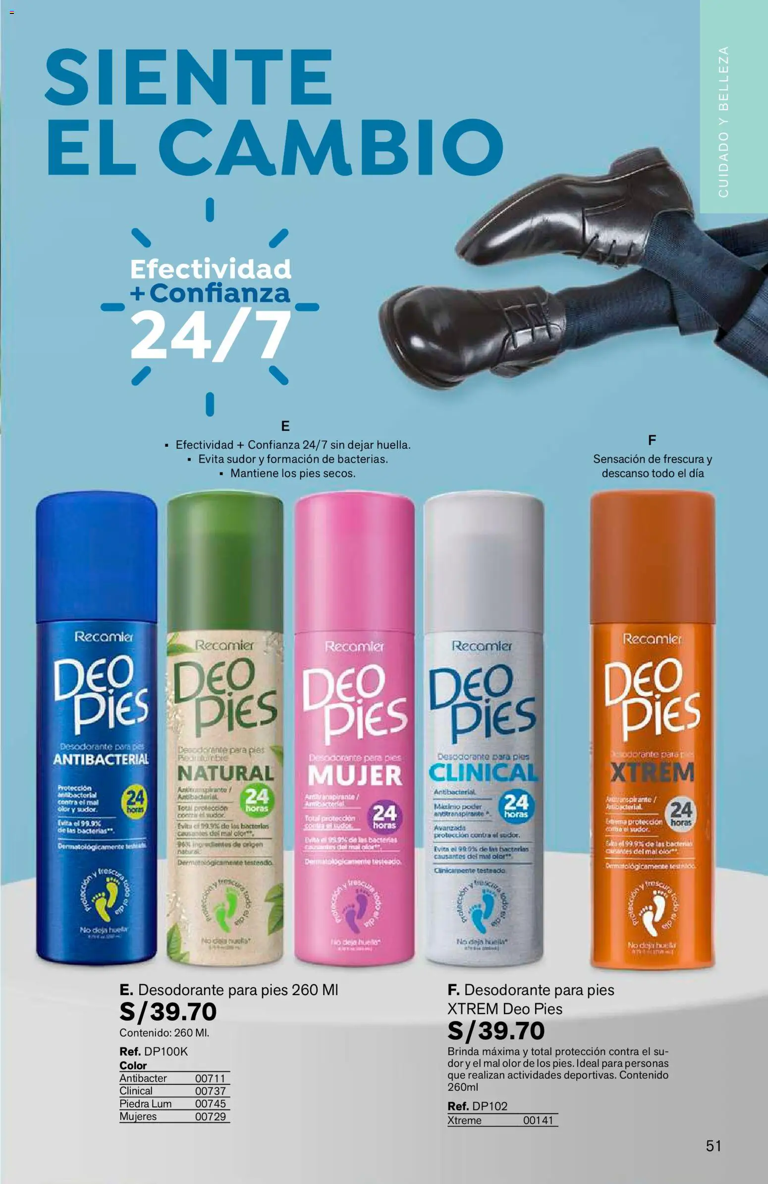 Catálogo Leonisa válido desde 24/08/2026 | Página: 51 | Productos: Desodorante, Antitranspirante, Ingredientes