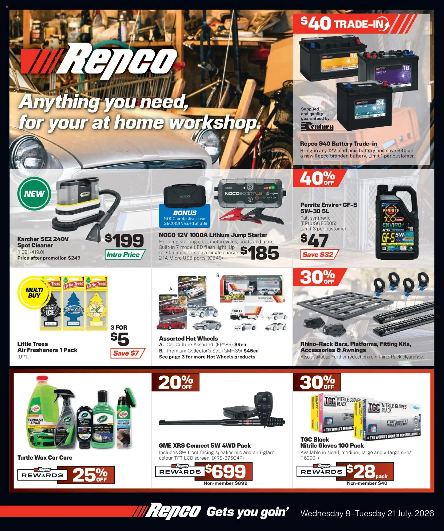 Repco weekly catalogue from 08/07/2026 catalogue cover