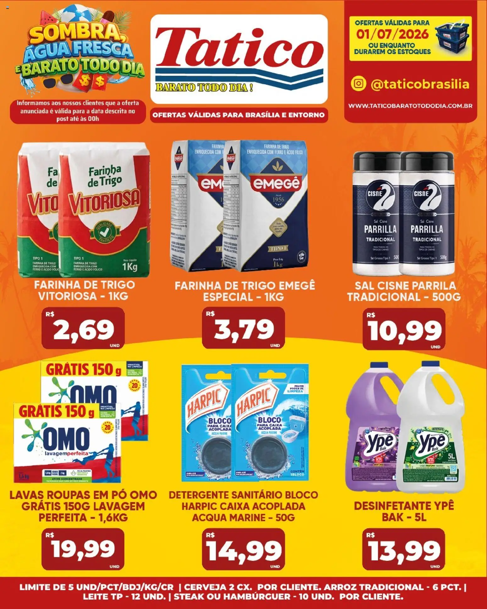 Tatico Folheto - válido de 01/07/2026 | Página: 17 | Produtos: Detergente, Leite, Arroz, Hambúrguer