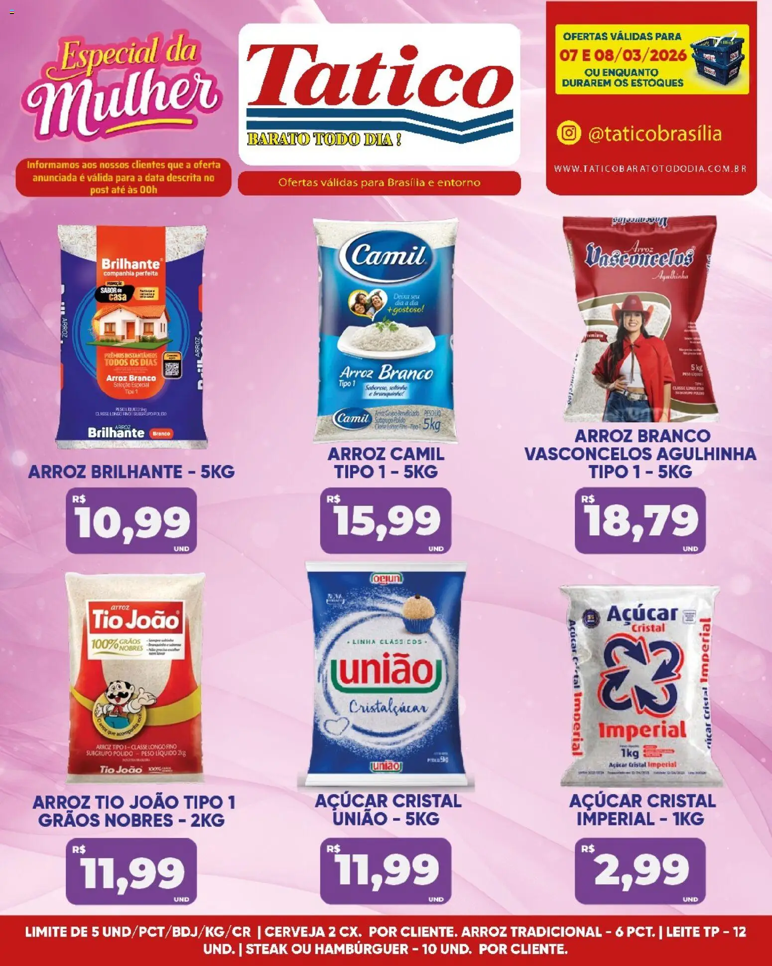 Tatico Folheto - válido de 09.03.2026 | Página: 15 | Produtos: Leite, Cerveja, Arroz, Açúcar