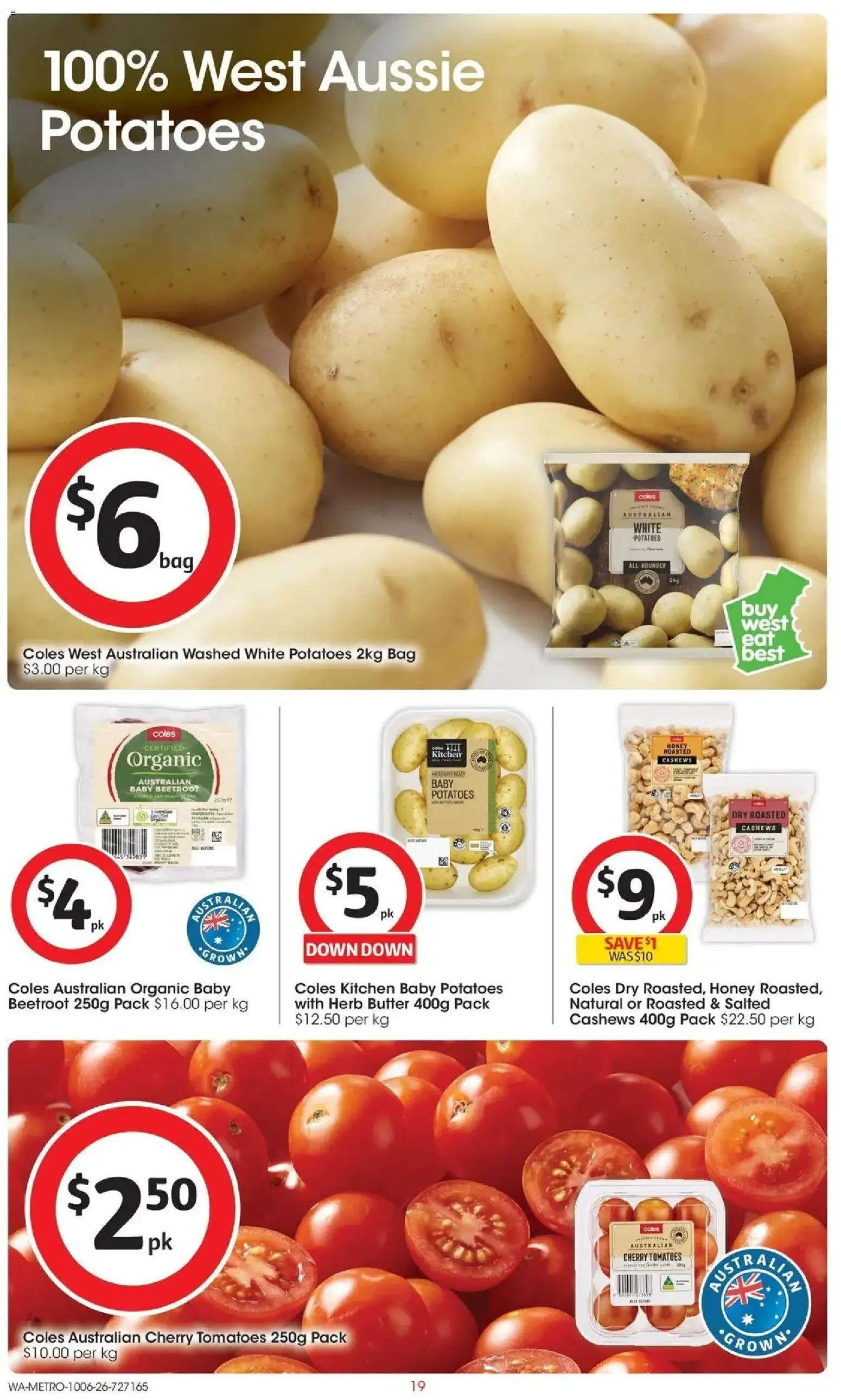 Coles catalogue - valid from 10.06.2026 | Page: 19 | Products: Butter, Honey, Beetroot, Bag