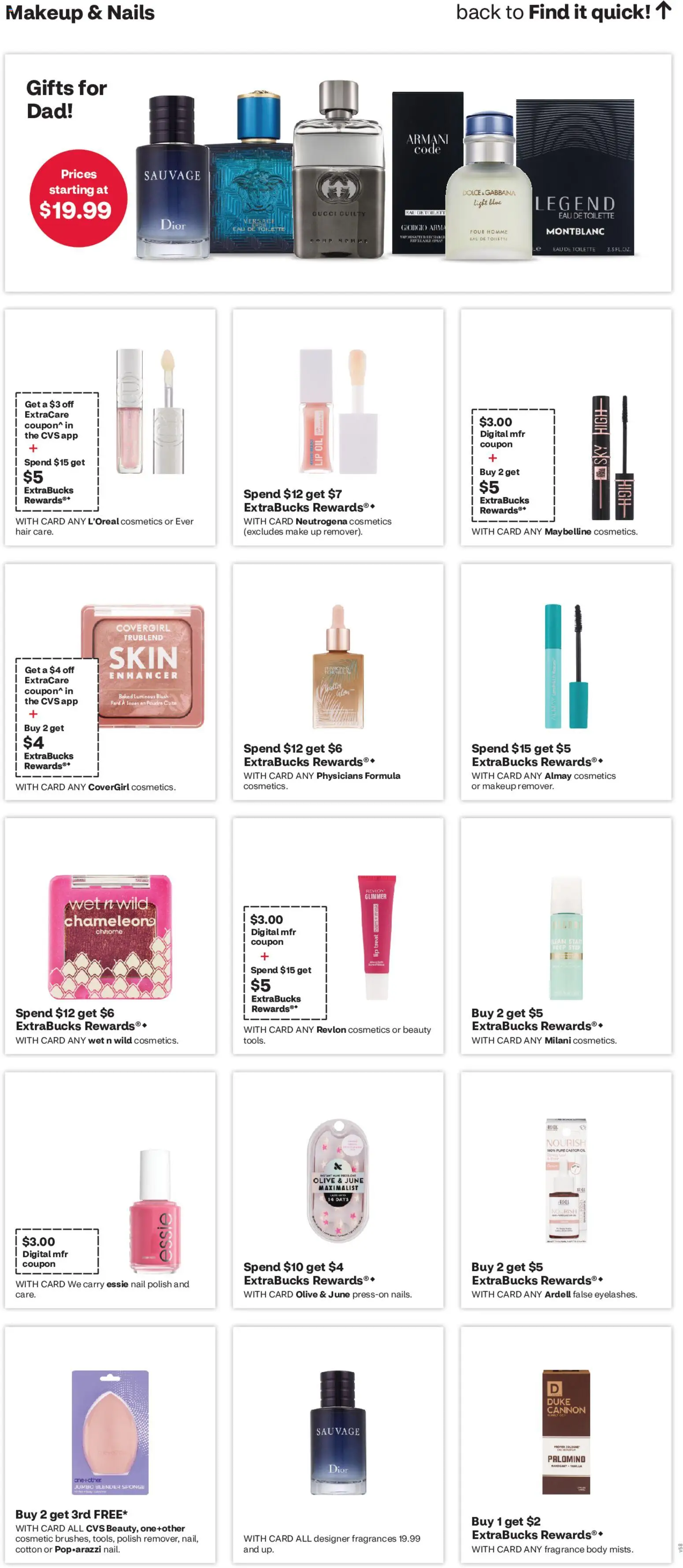 CVS Pharmacy Weekly Ad - MI - valid from 07.06.2026 | Page: 12 | Products: Eau de toilette, Make up, Blender, Sponge