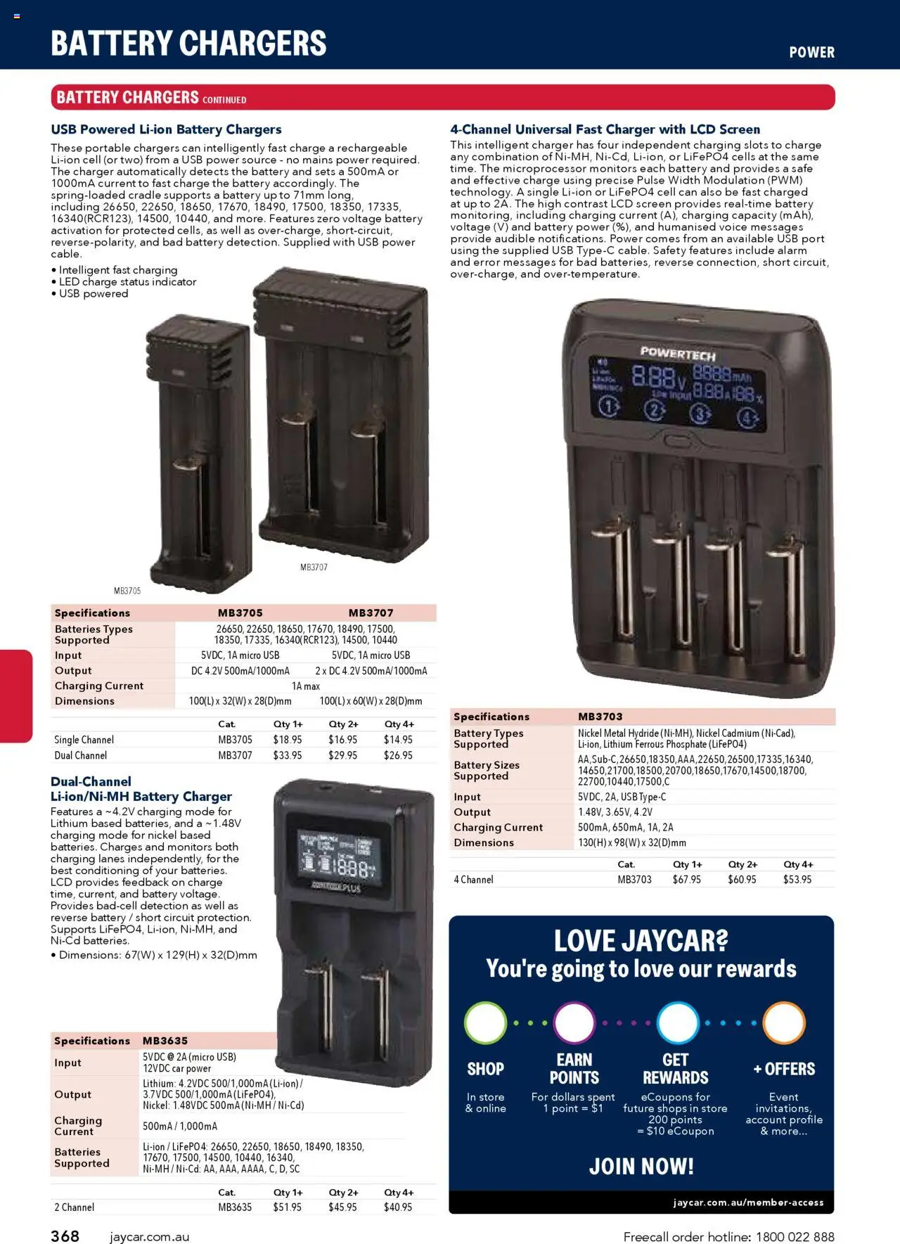 Jaycar catalogue - valid from 09/07/2025 | Page: 368 | Products: Usb, Portable, Safe, Screen
