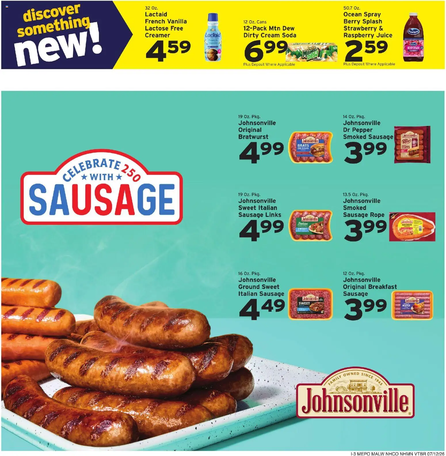 Hannaford Weekly Ad - valid from 07/12/2026 | Page: 11 | Products: Cream, Pepper, Sausage, Raspberry