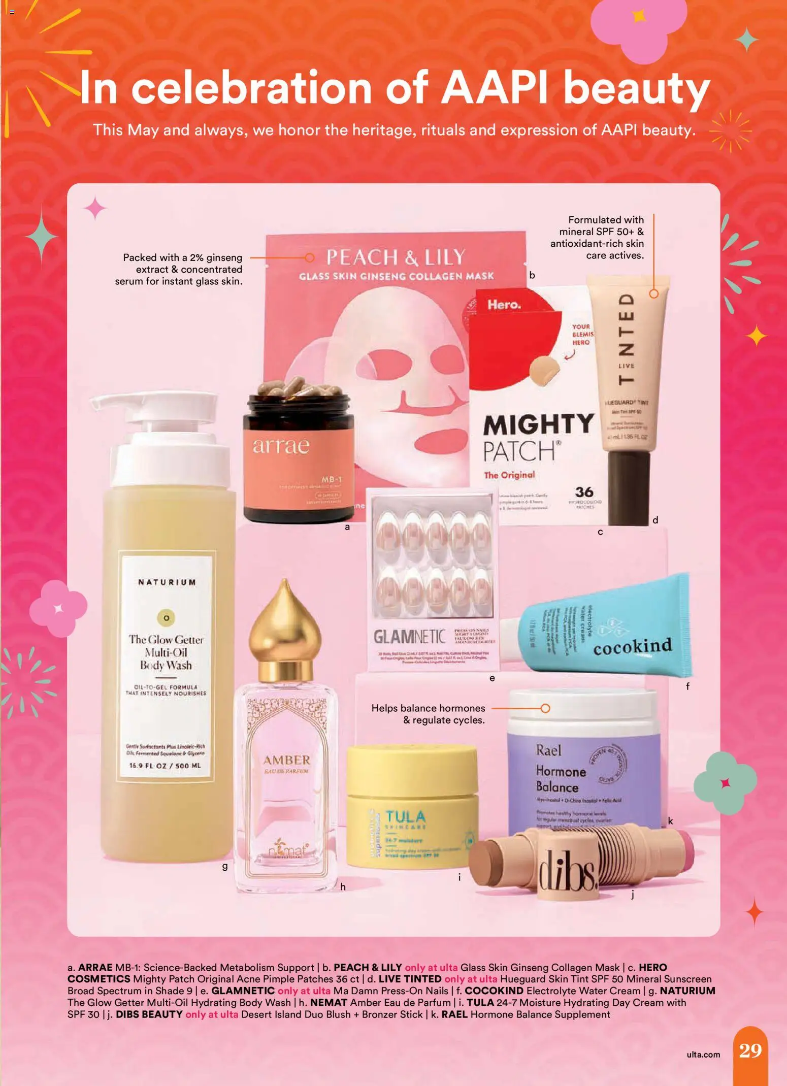 Ulta Beauty Weekly Ad - valid from 17.05.2026 | Page: 29 | Products: Mask, Sunscreen, Body Wash, Peach