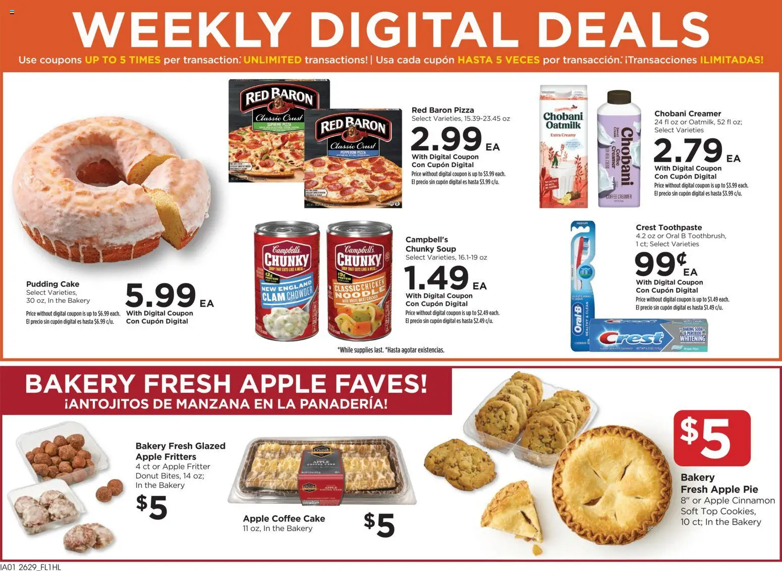 Food 4 Less Weekly Ad - valid from 08/19/2026 | Page: 3 | Products: Cream, Cake, Apple Pie, Donut