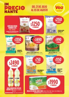 Vista previa Vea ofertas válido desde el 21/07/2026 | Página: 4 | Productos: Peso, Choclo, Maiz, Garbanzos