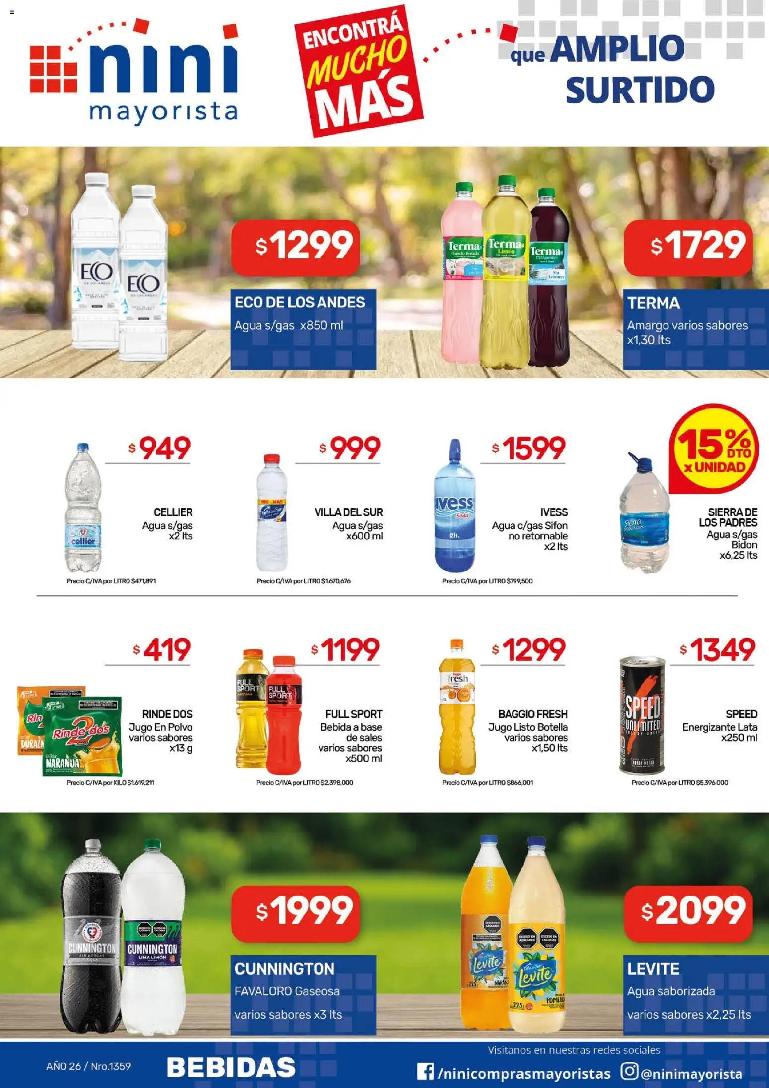 NINI Mayorista ofertas │ válido desde el 11.05.2026 | Página: 15 | Productos: Lima, Limón, Jugo, Sierra