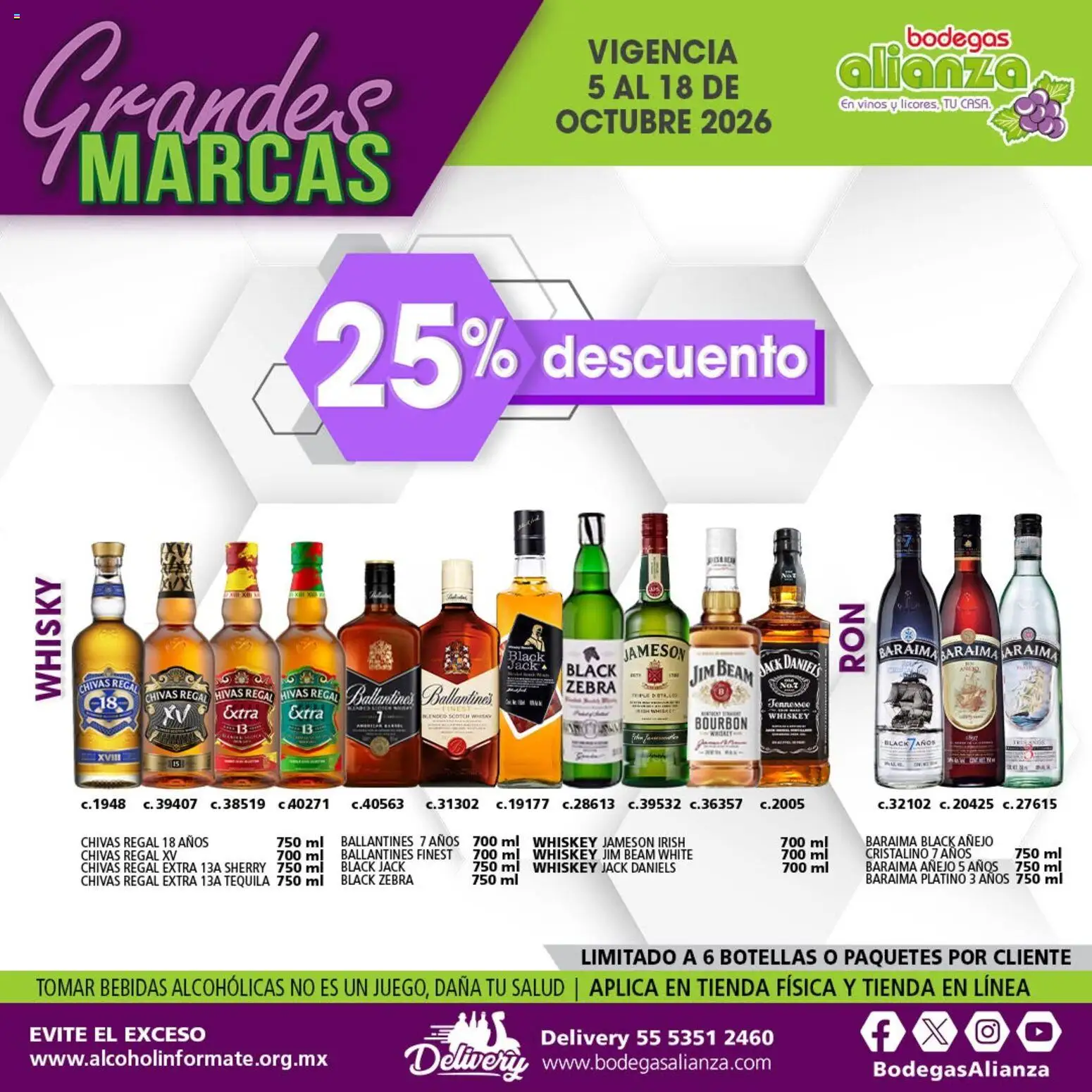 Nuevas ofertas de Bodegas Alianza válidas en toda la República Mexicana desde el 05/10/2026. ¡Encuentra las mejores ofertas en Bodegas Alianza catálogo Grandes Marcas! | Página: 6