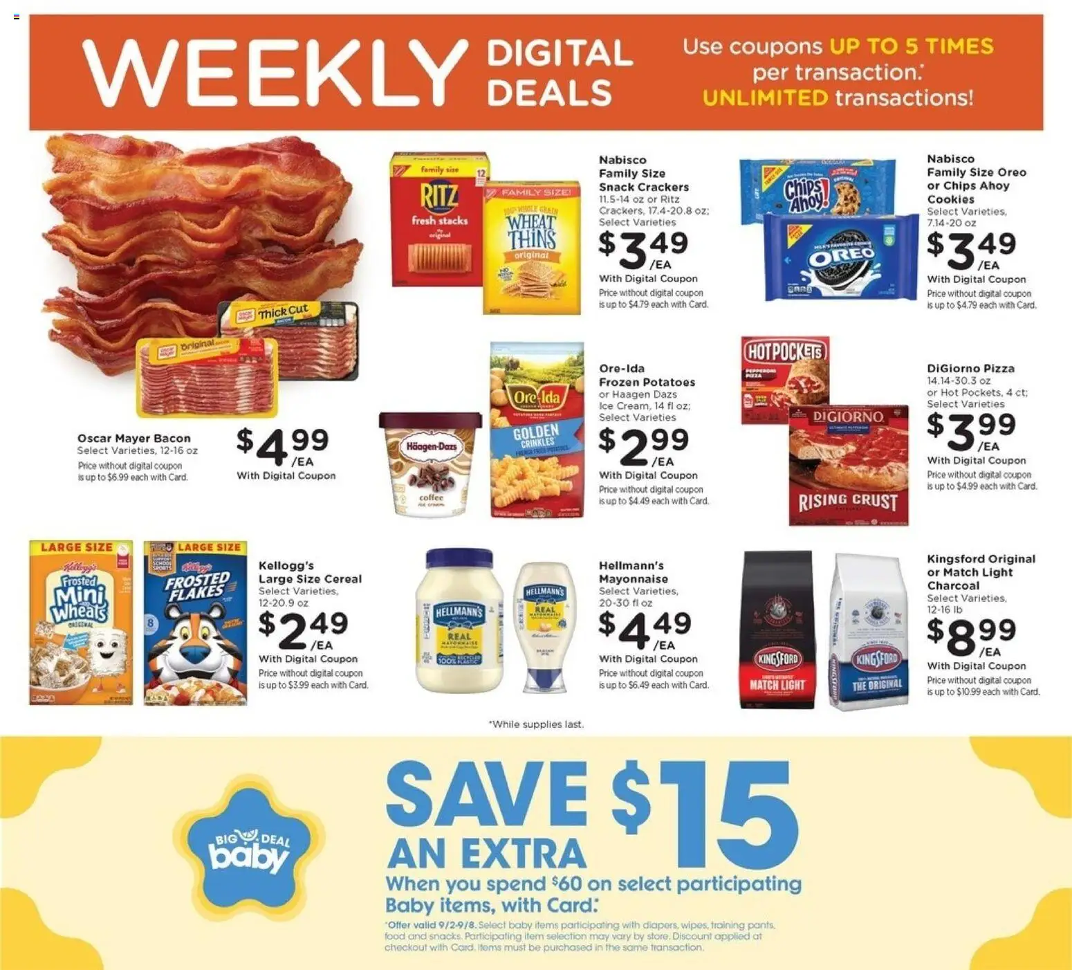 Kroger Weekly Ad - valid from 09/02/2026 | Page: 2 | Products: Charcoal, Pizza, Chips, Potatoes