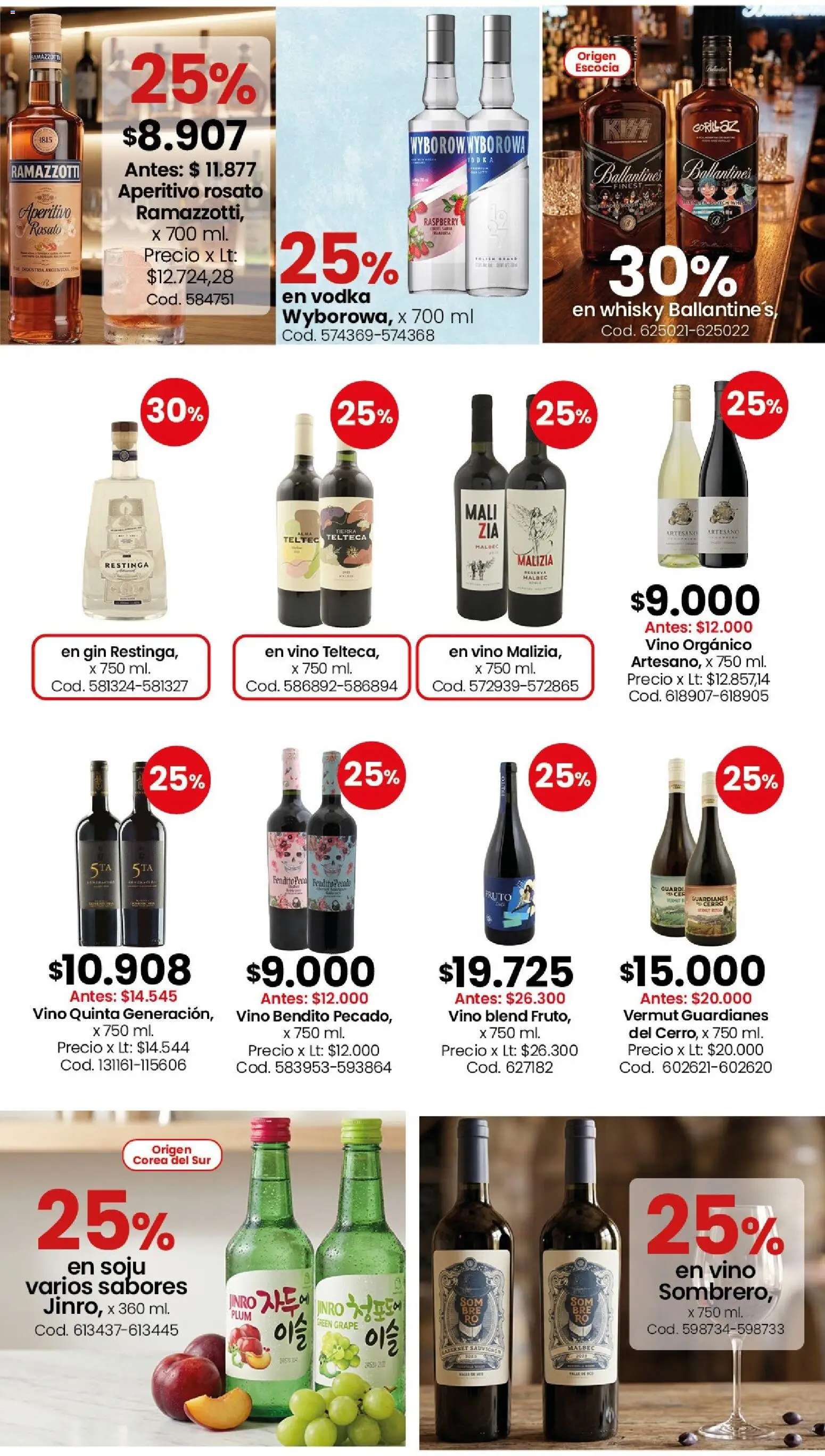 Coto - Almacén y bebidas │ válido desde el 06/07/2026 | Página: 9 | Productos: Vodka, Whisky, Gin, Vino