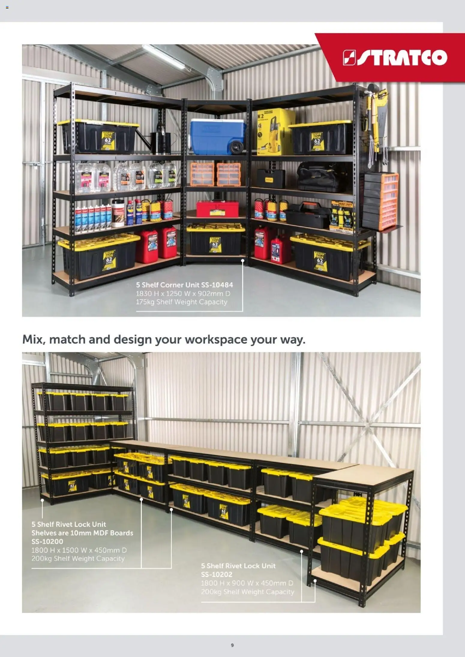 Stratco catalogue - valid from 10/08/2026 | Page: 9 | Products: Shelf, Weight