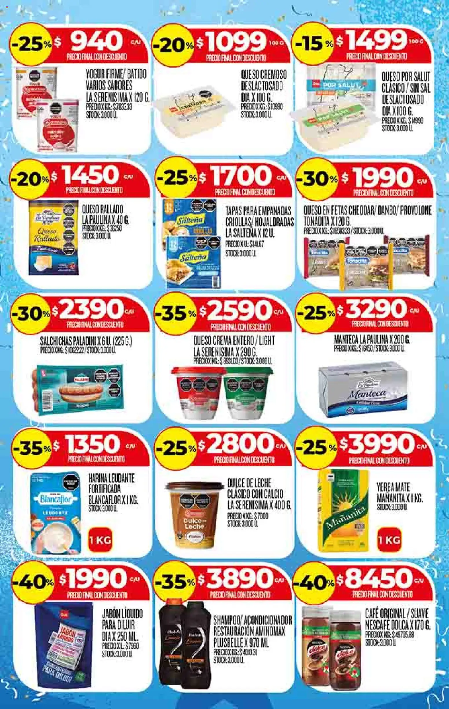 Supermercado DIA Ofertas │ válido desde el 17.06.2026 | Página: 3 | Productos: Sal, Queso crema, Manteca, Café
