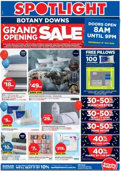 Spotlight Botany Downs Grand Opening Sale preview  - valid from 13.05.2026