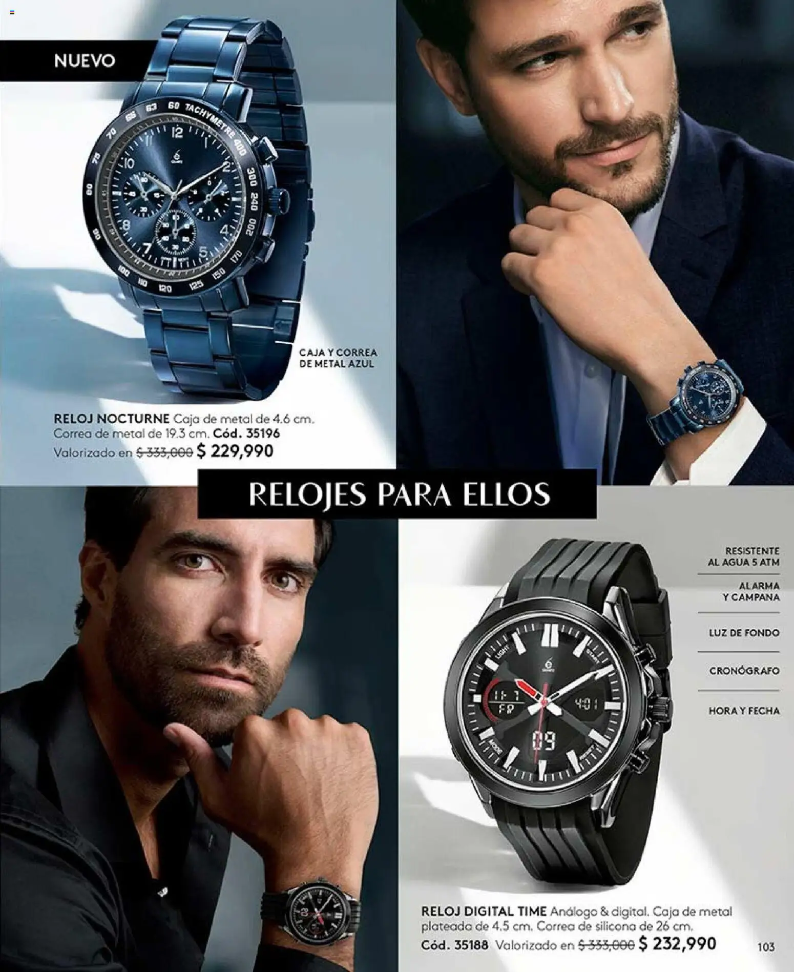 Ésika revista - valida desde el 28/08/2026 | Página: 103 | Productos: Agua, Alarma, Reloj, Caja