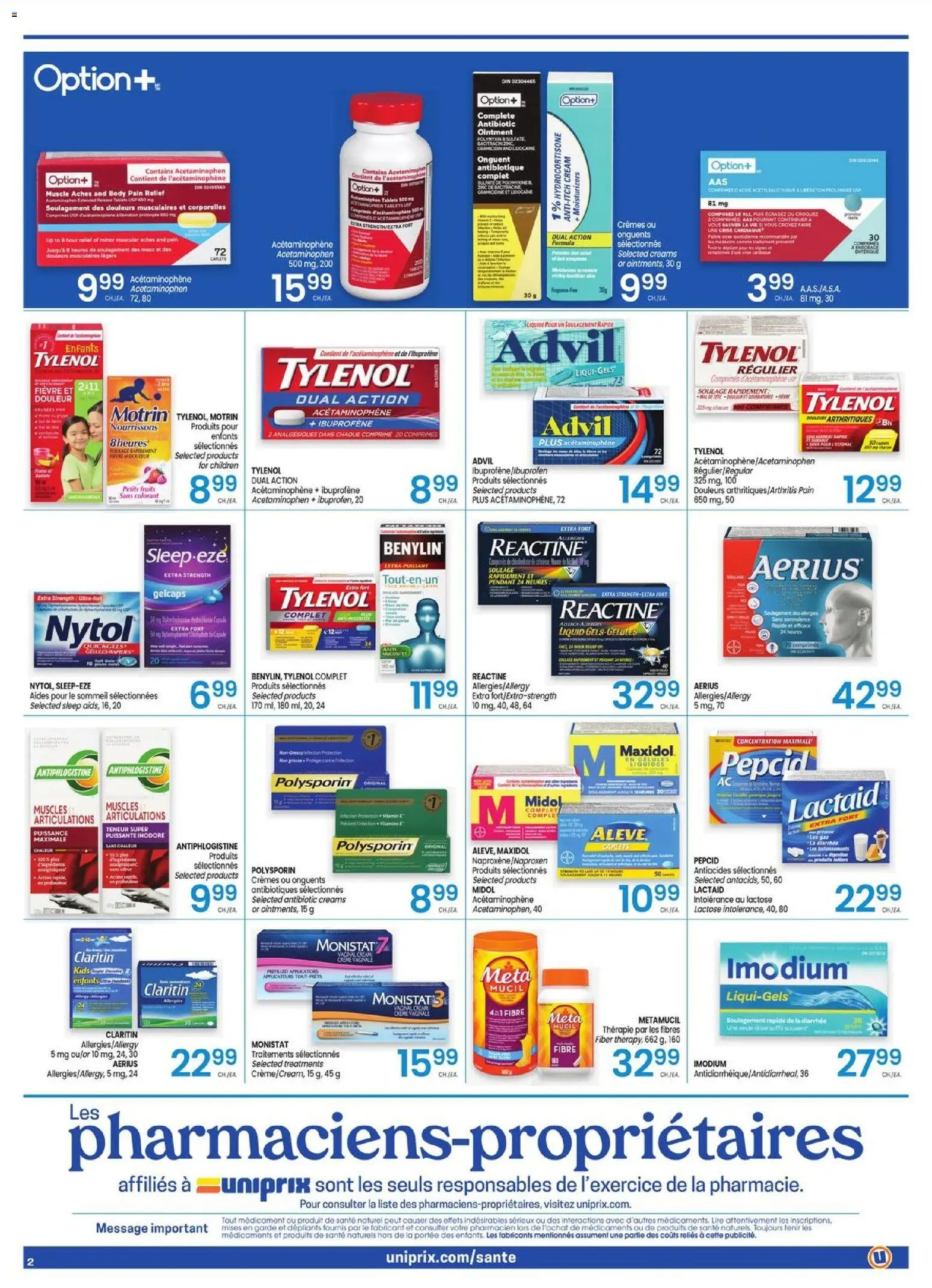 Uniprix flyer valid from Jun 25, 2026 | Page: 2 | Products: Cream