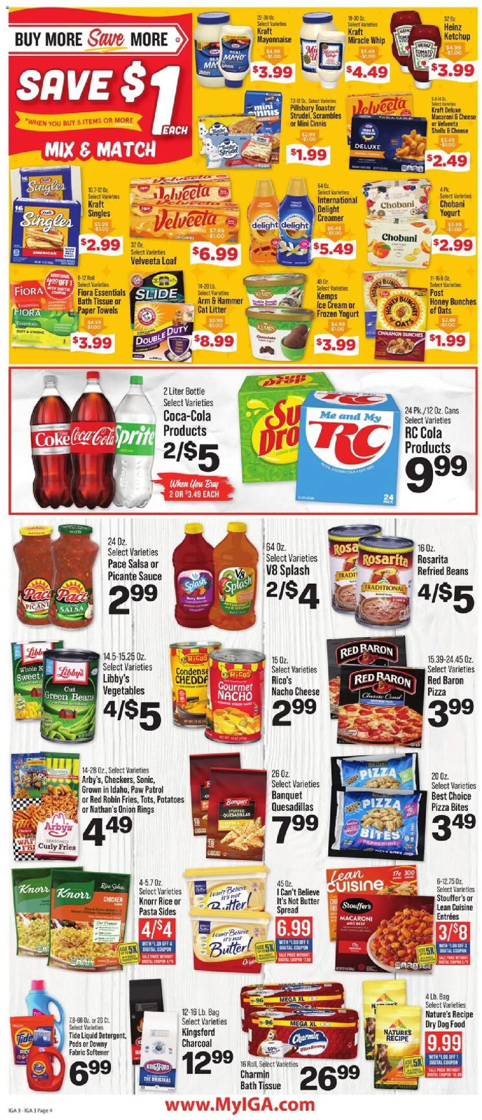 IGA Weekly Ad - valid from 29.04.2026 | Page: 6 | Products: Toaster, Dog Food, Cat Litter, Sauce