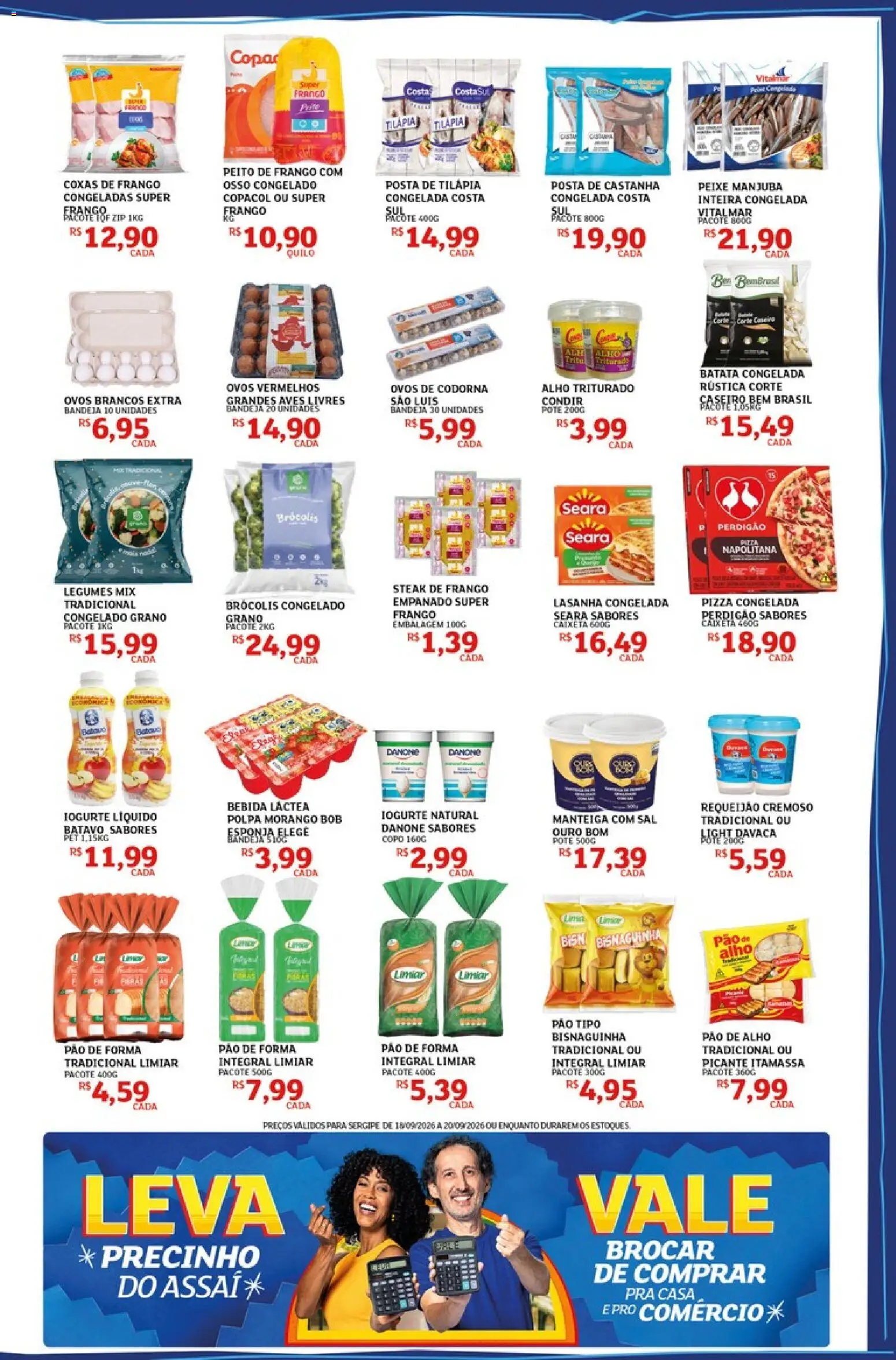 Assaí Atacadista Folheto - válido de 18/09/2026 | Página: 3 | Produtos: Steak, Aves, Brócolis, Batata