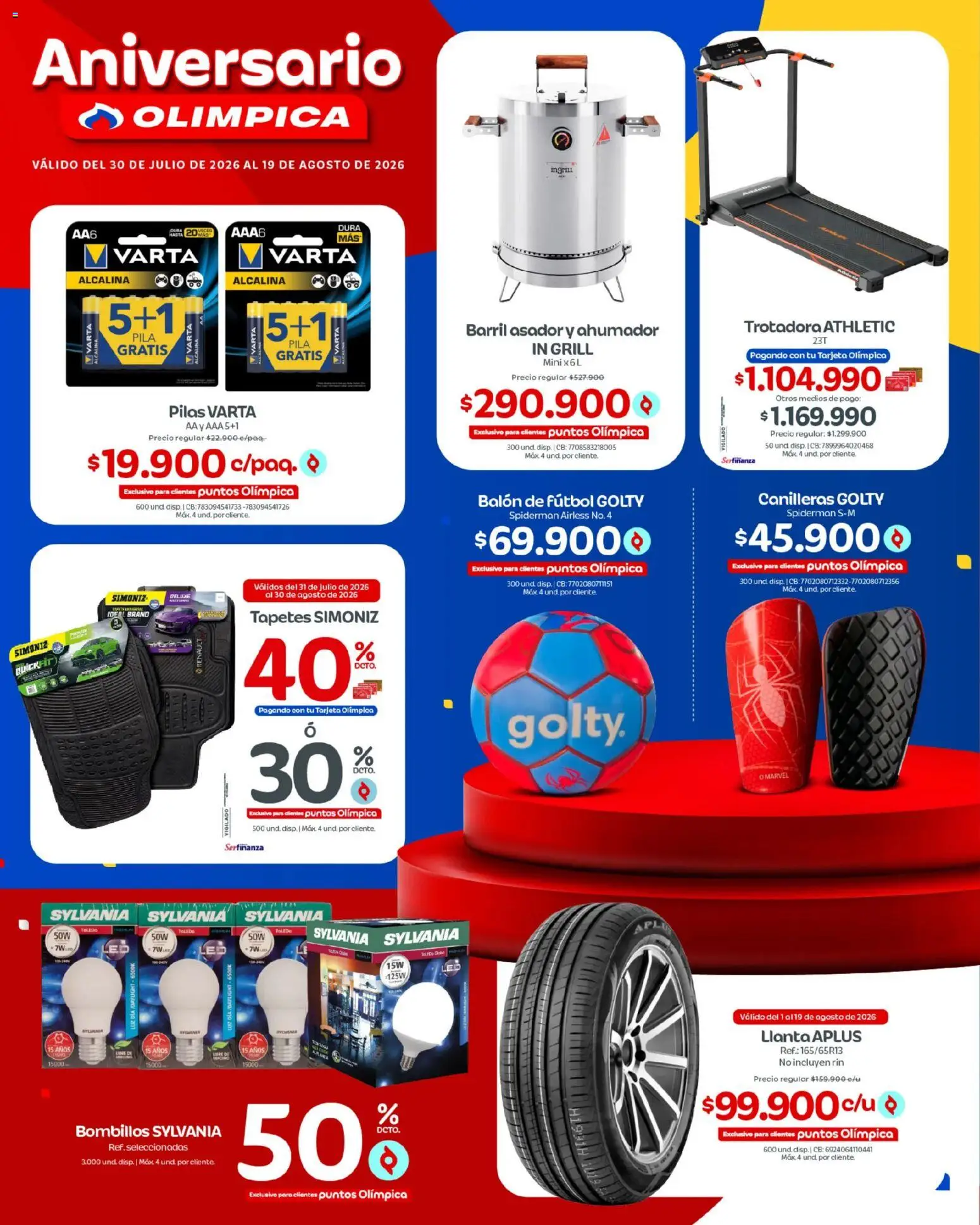 Olímpica revista - valida desde el 30/07/2026 | Página: 31 | Productos: Pila, Pilas, Balón