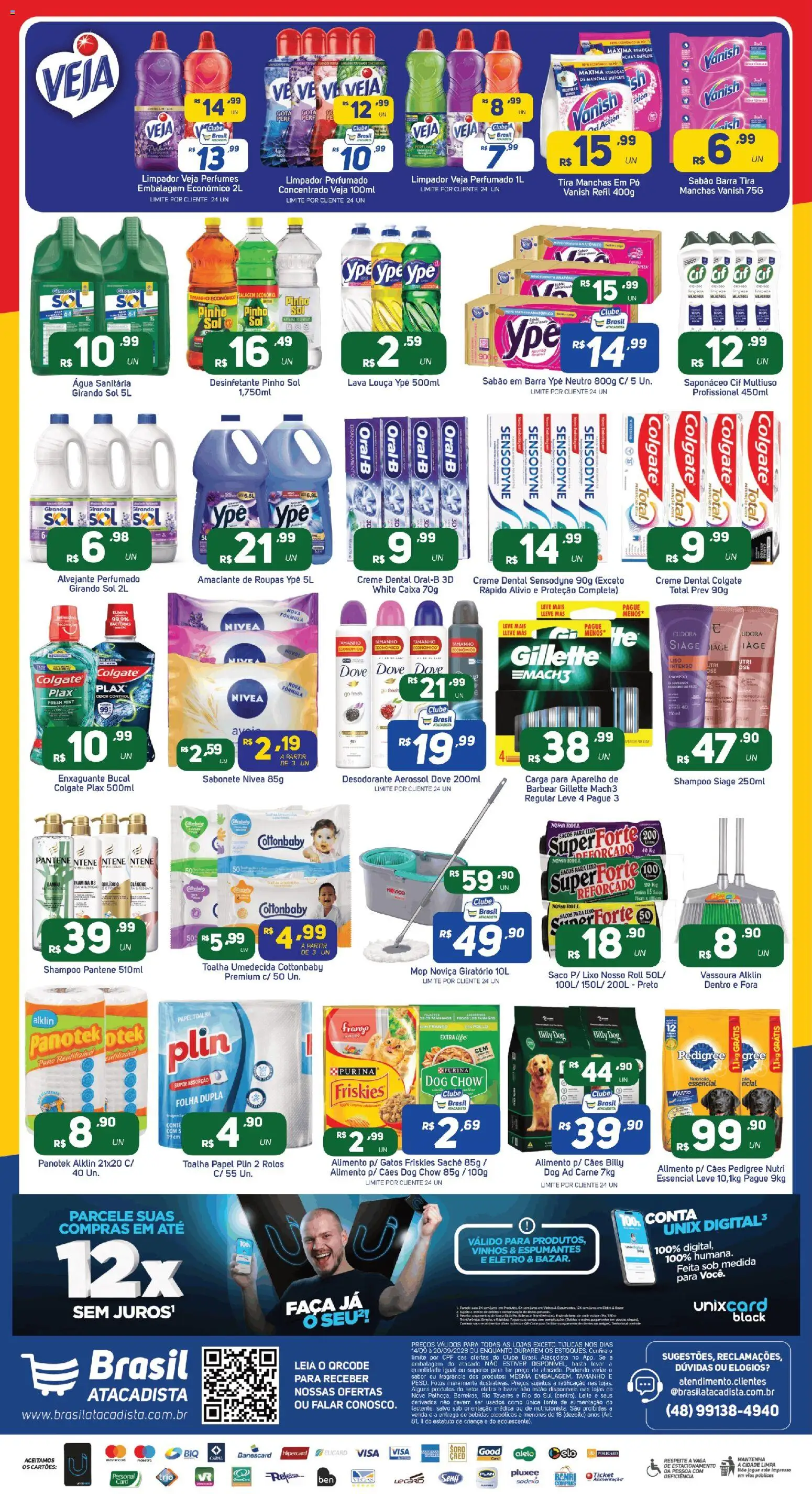 Brasil Atacadista Folheto - válido de 14/09/2026 | Página: 4 | Produtos: Fragrância, Amaciante de roupas, Saponáceo, Frango