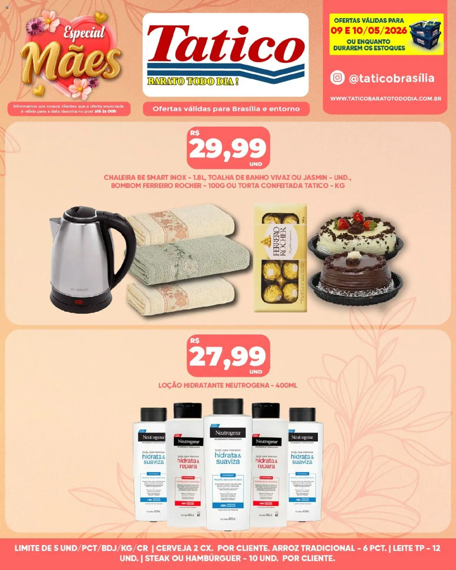 Tatico Folheto - válido de 11.05.2026 | Página: 29 | Produtos: Chaleira, Toalha de banho, Hambúrguer, Body