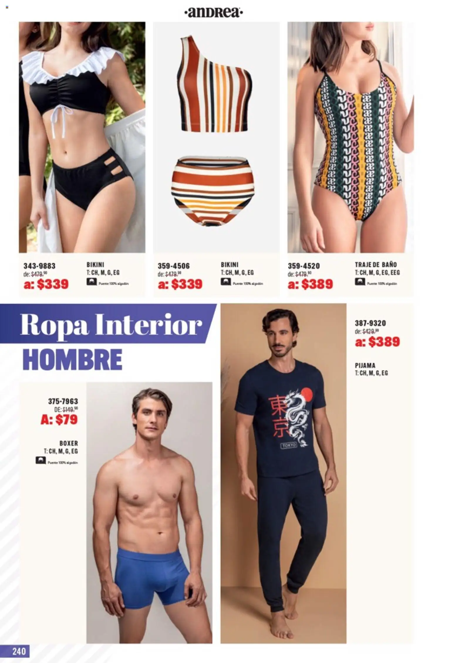 Nuevas ofertas de Andrea válidas en toda la República Mexicana desde el 05.04.2026. ¡Encuentra las mejores ofertas en Andrea catálogo Outlet! | Página: 240 | Productos: Pijama, Ropa, Ropa interior, Baño