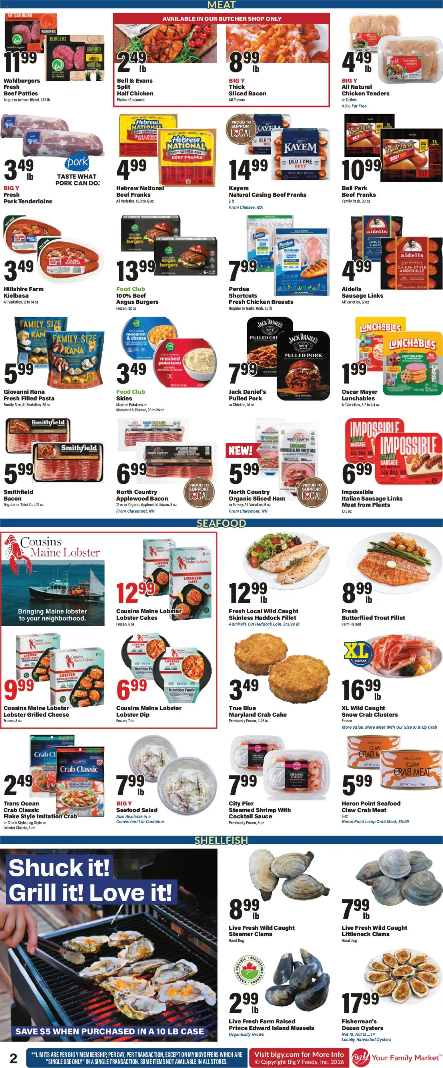 Big Y Weekly Ad - valid from 07/16/2026 | Page: 3 | Products: Cheese, Beef, Salad, Grill