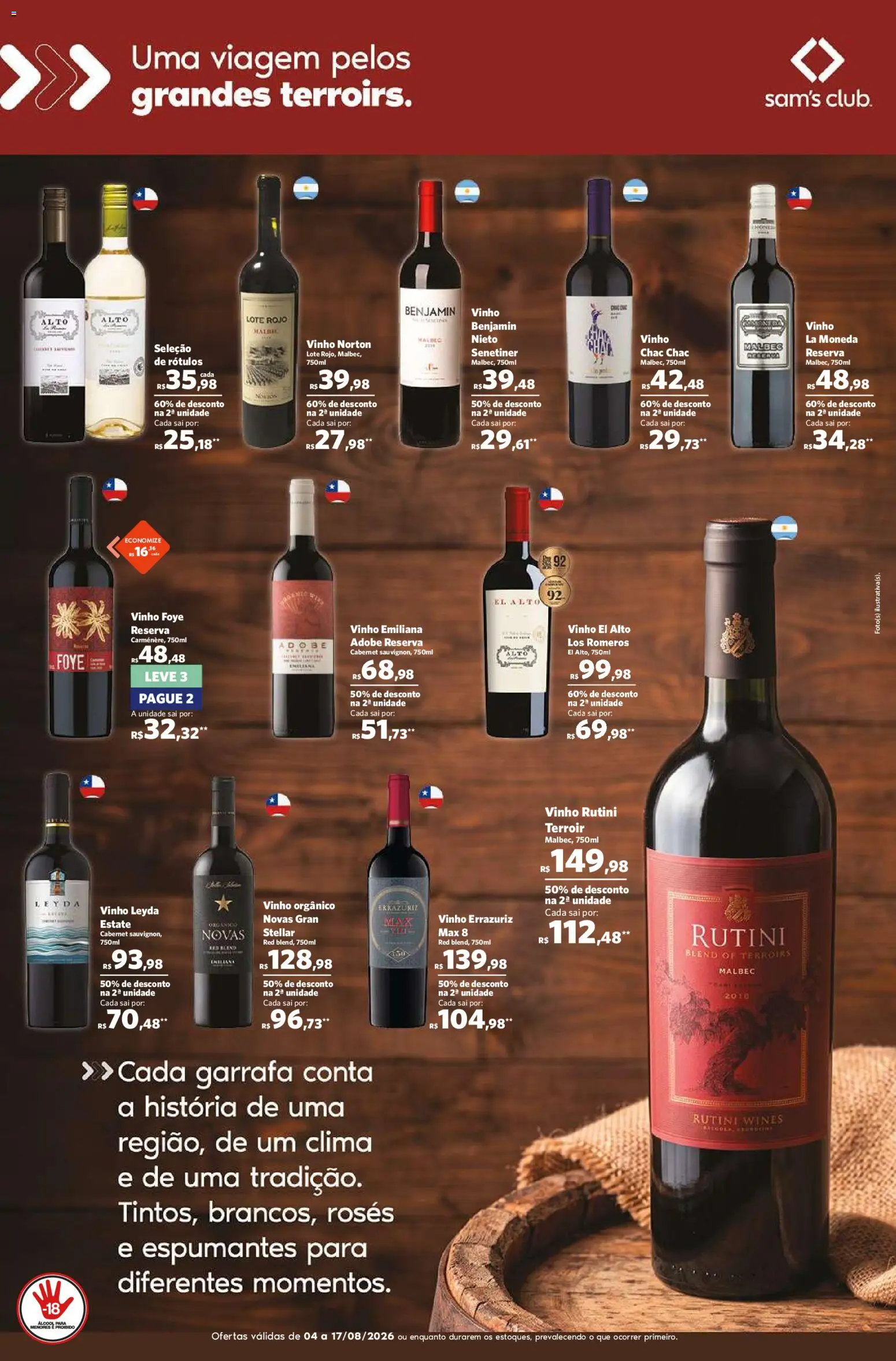 Sam's Club Folheto - válido de 04/08/2026 | Página: 6 | Produtos: Vinho, Benjamin