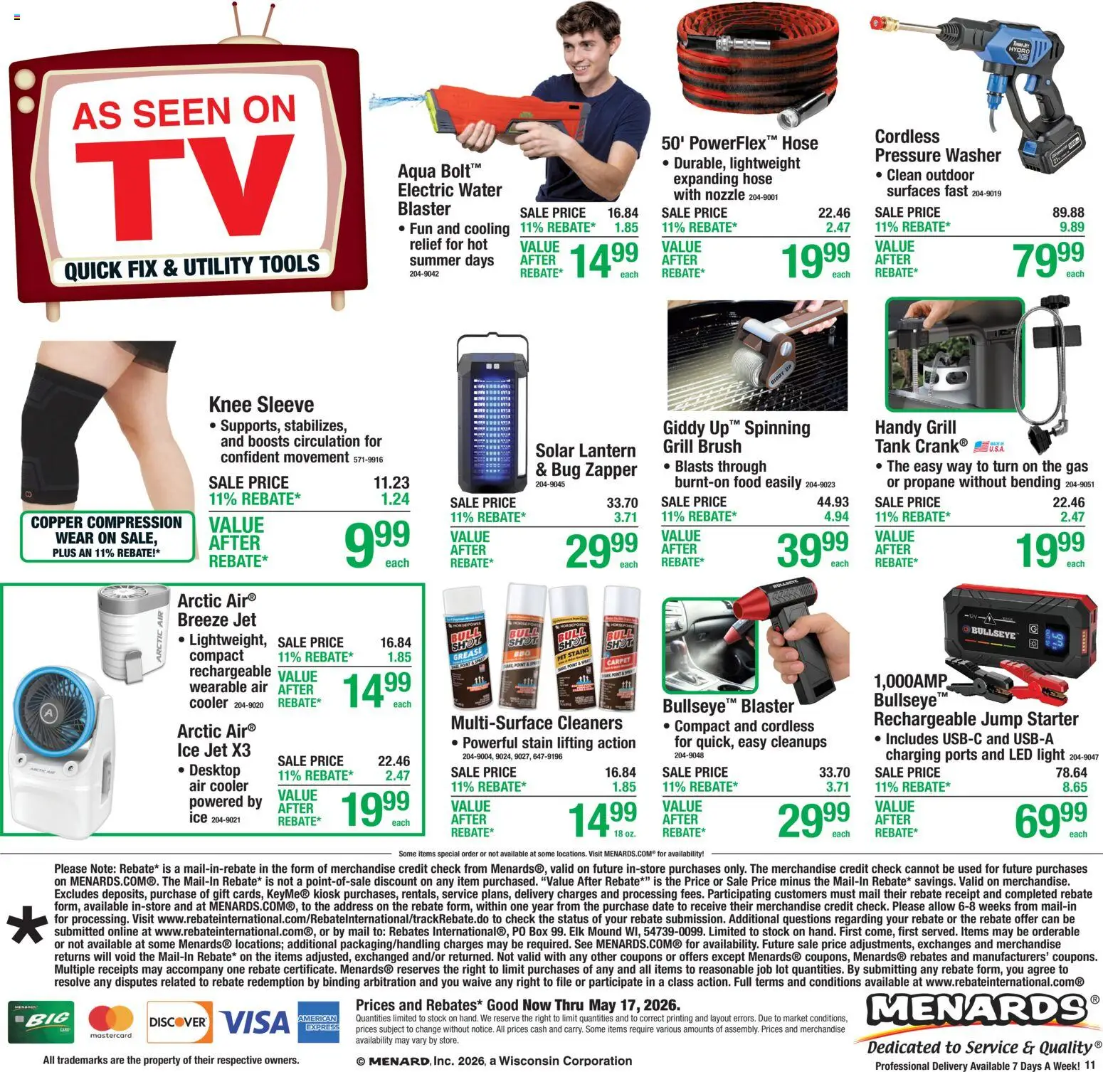 Menards Weekly Ad - valid from 07.05.2026 | Page: 20 | Products: Carpet, Brush, Starter, Washer