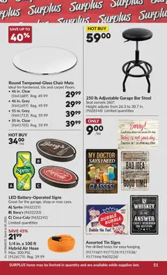 Preview of Princess Auto flyer - 2 Week Sale! from shop Princess Auto valid from Sep 8, 2026 | Page: 54 | Products: Glasses, Whiskey, Sprite, Carpet