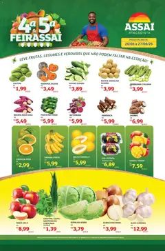 Assaí Atacadista ofertas - ES - Pré-Visualização do folheto da loja Assaí Atacadista, válido de 26/08/2026 | Página: 1 | Produtos: Abobrinha, Beterraba, Inhame, Pimentão