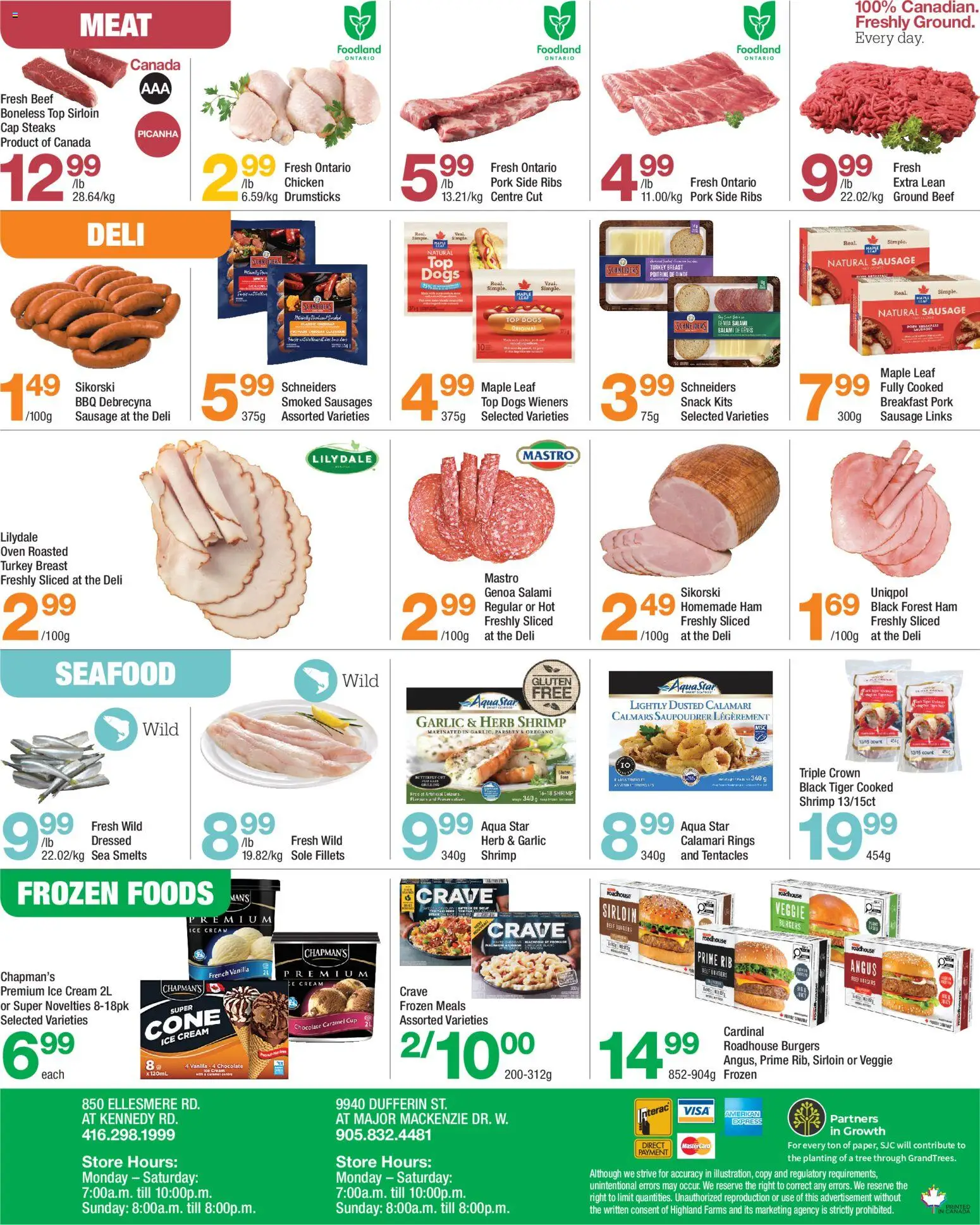 Highland Farms flyer valid from 07.05.2026 | Page: 4 | Products: Beef, Cream, Salami, Chicken