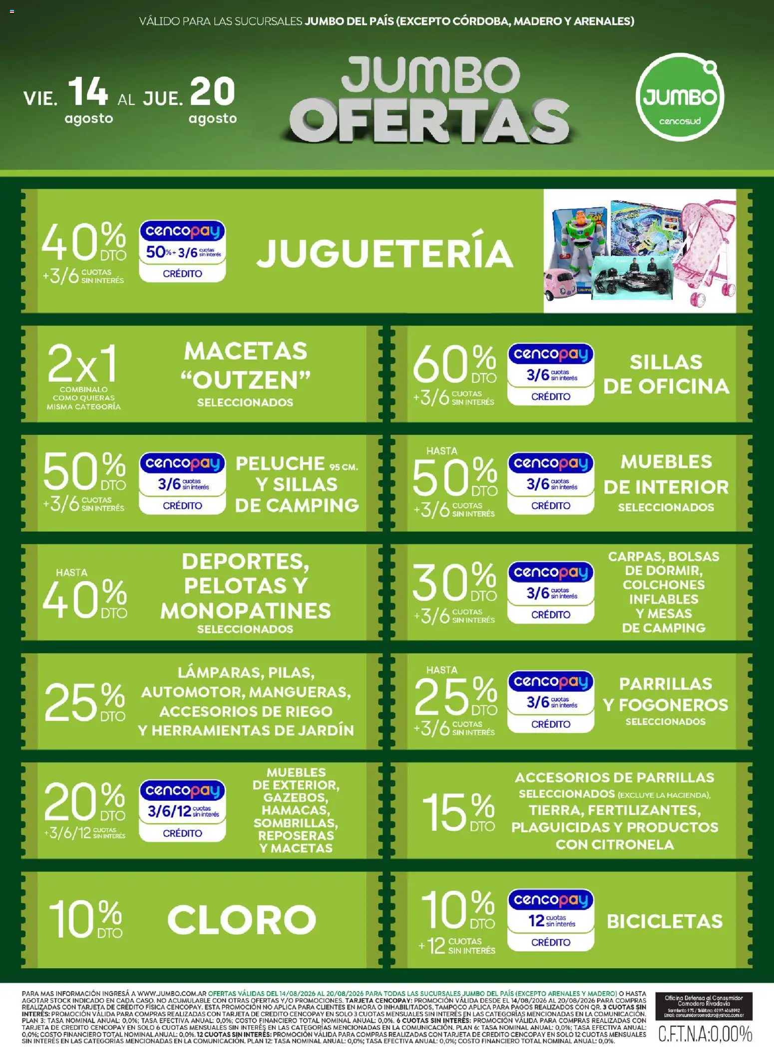 Jumbo - Ofertas | Electro y Hogar │ válido desde el 14/08/2026 | Página: 3 | Productos: Teléfono, Macetas, Herramientas, Citronela