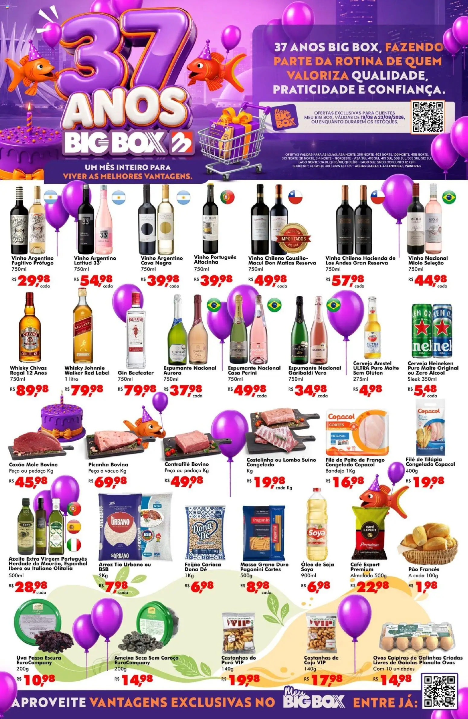 Big Box Folheto - válido de 19/08/2026 | Página: 1 | Produtos: Castanhas, Lombo, Arroz, Peito de frango