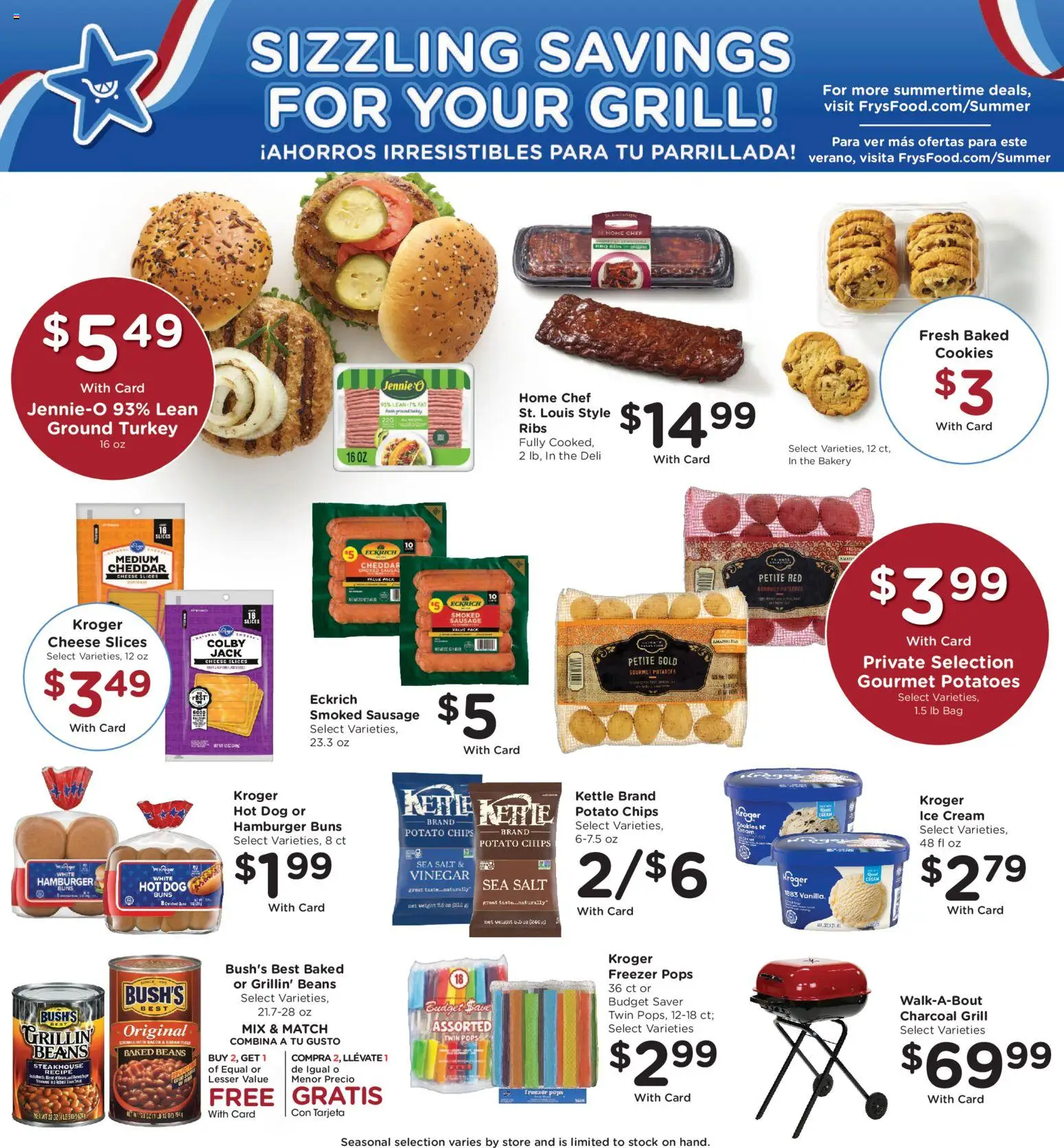 Fry's Food Weekly Ad - valid from 08/19/2026 | Page: 7 | Products: Charcoal, Turkey, Potato chips, Kettle
