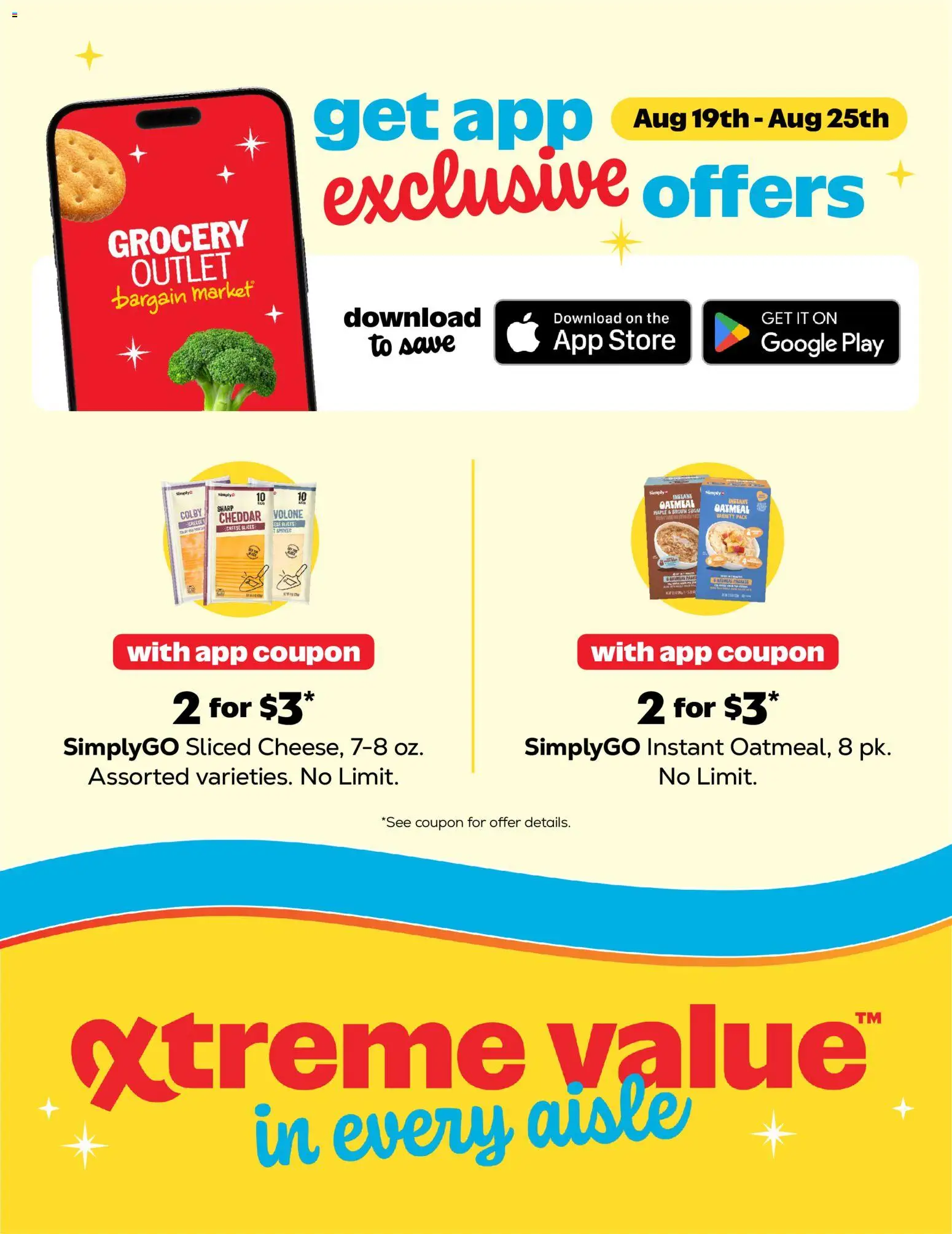 Grocery Outlet Weekly Ad - valid from 08/19/2026 | Page: 5 | Products: Cheese, Pasta, Oatmeal