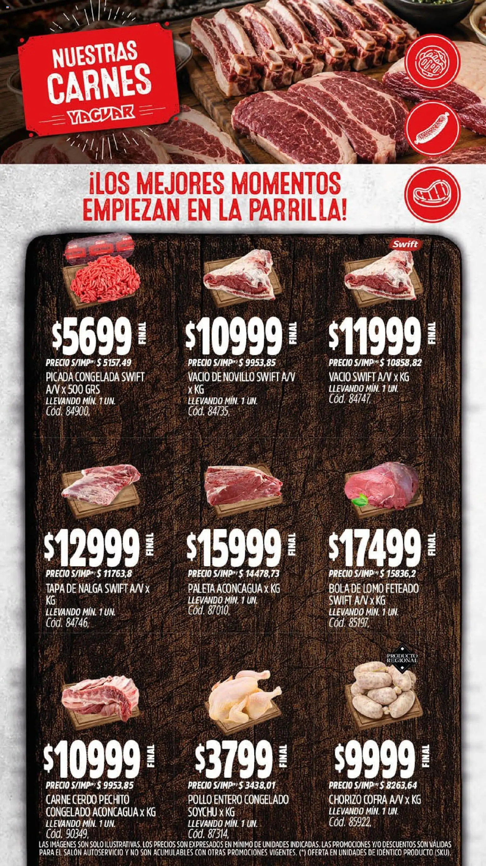 Yaguar - Oferta Semanal Misiones │ válido desde el 07/09/2026 | Página: 7 | Productos: Pollo entero, Paleta, Chorizo, Cerdo