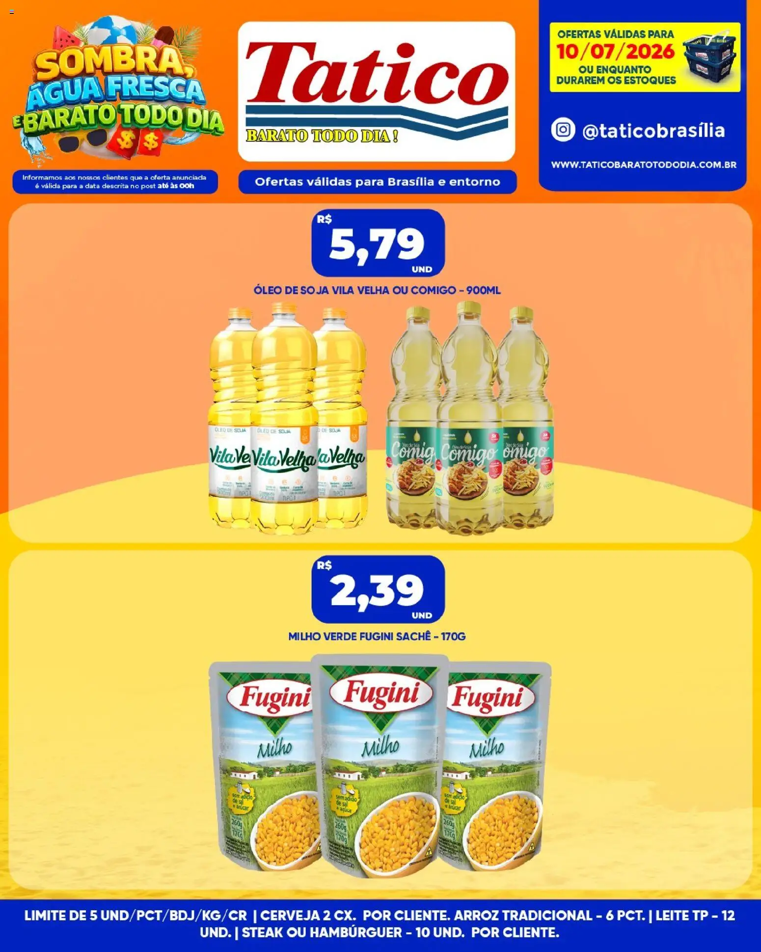 Tatico Folheto - válido de 11/07/2026 | Página: 11 | Produtos: Milho verde, Leite, Açúcar, Sal