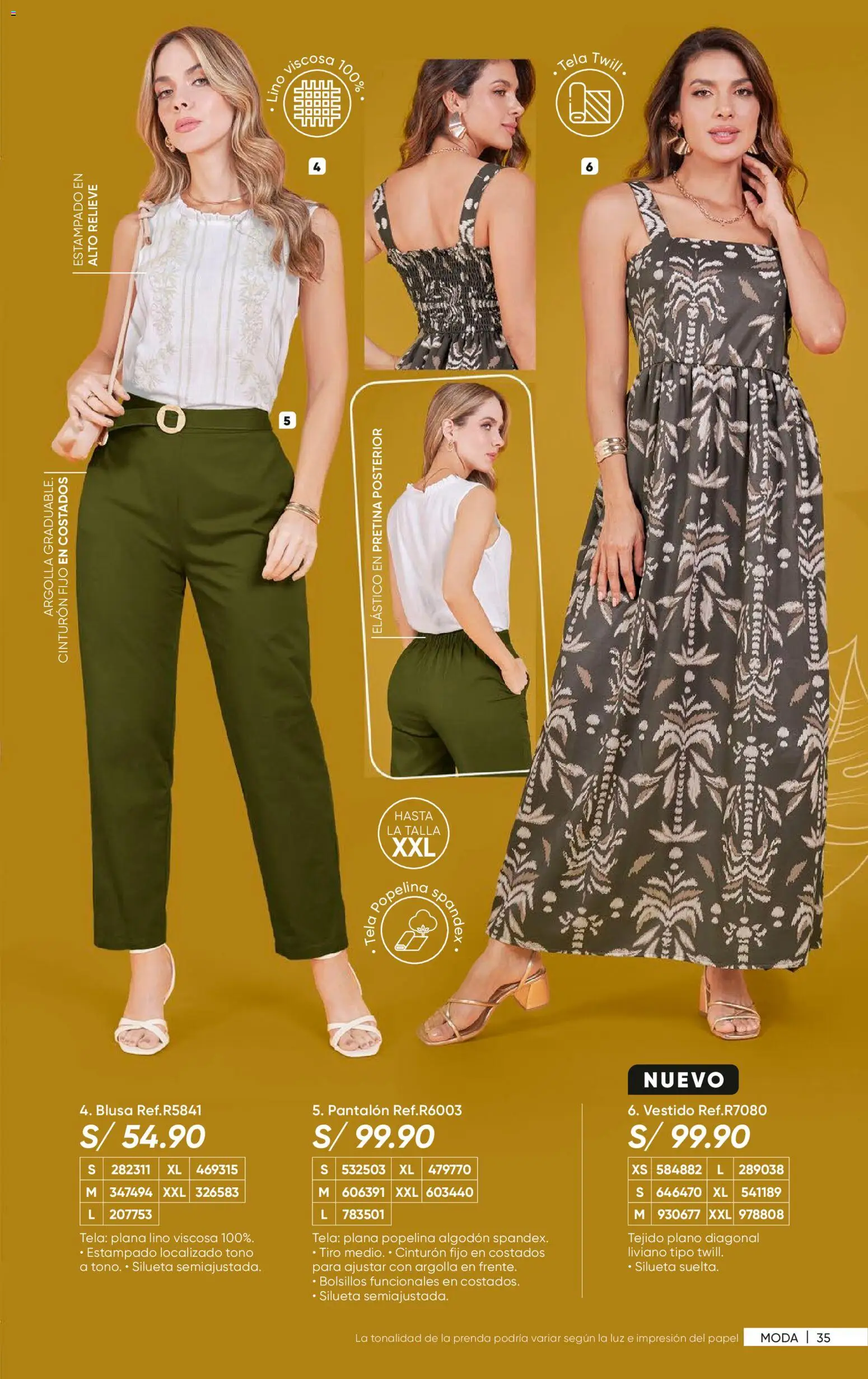 Catálogo Azzorti válido desde 27/07/2026 | Página: 37 | Productos: Blusa, Bolsillos, Algodón, Vestido