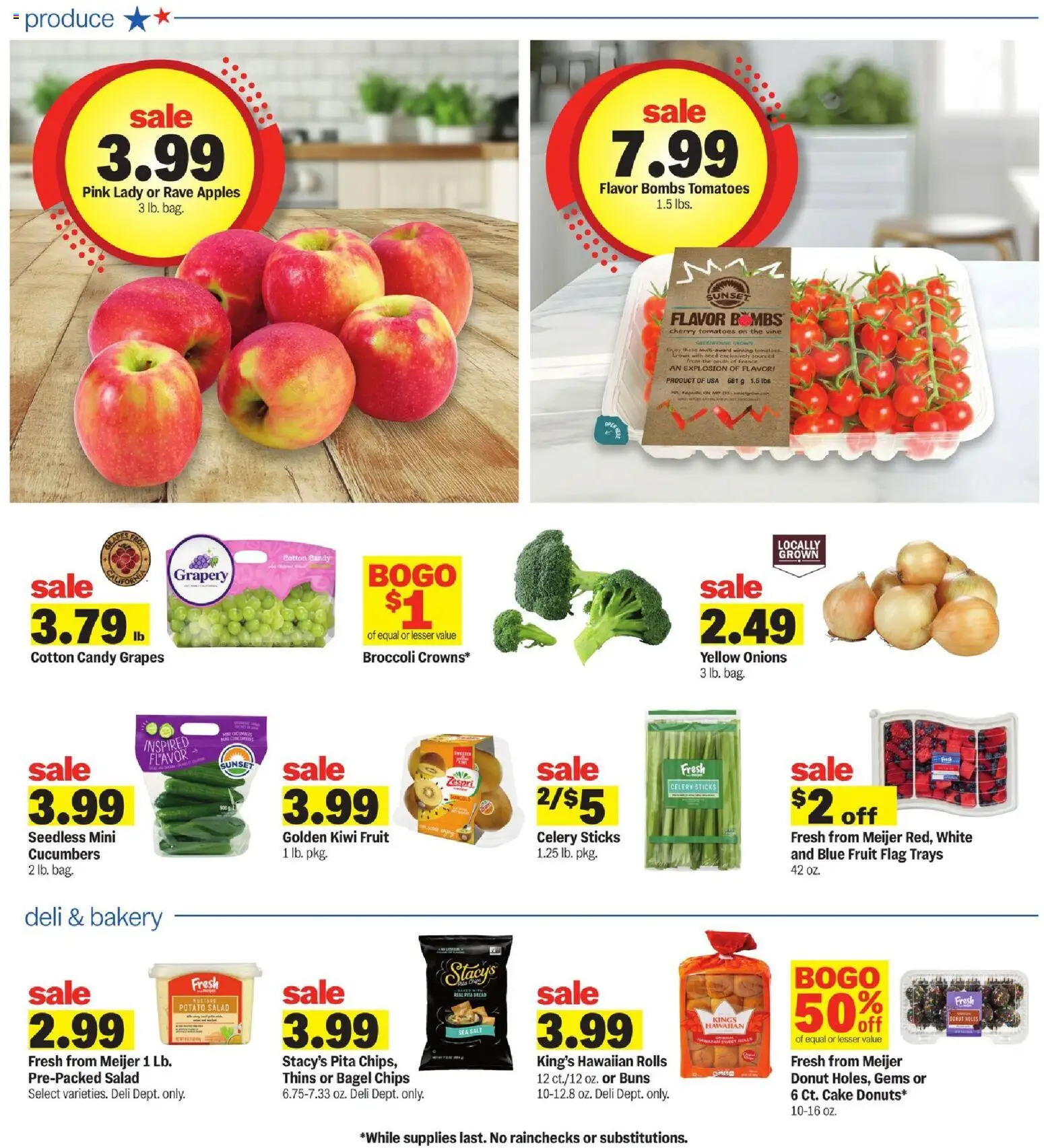 Meijer Weekly Ad - valid from 09/02/2026 | Page: 23 | Products: Tomatoes, Cucumbers, Salt, Cake