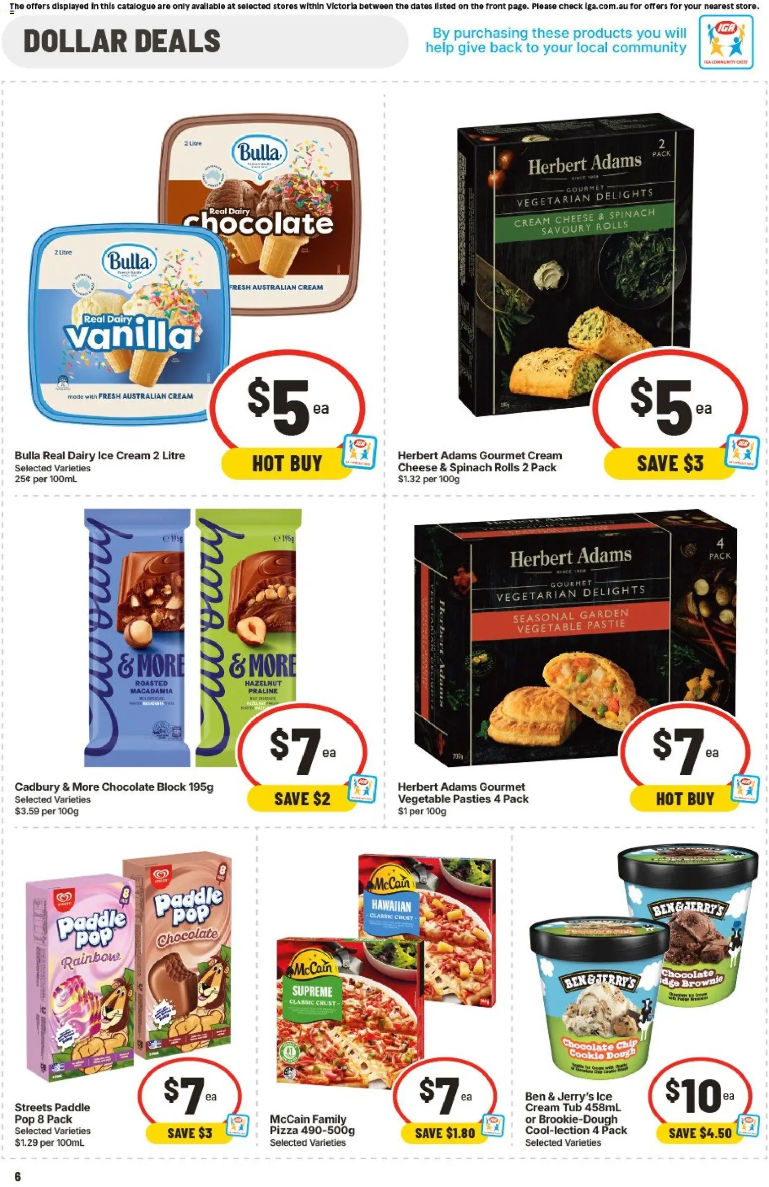 IGA catalogue - valid from 29/07/2026 | Page: 6 | Products: Dairy, Cheese, Chocolate, Spinach