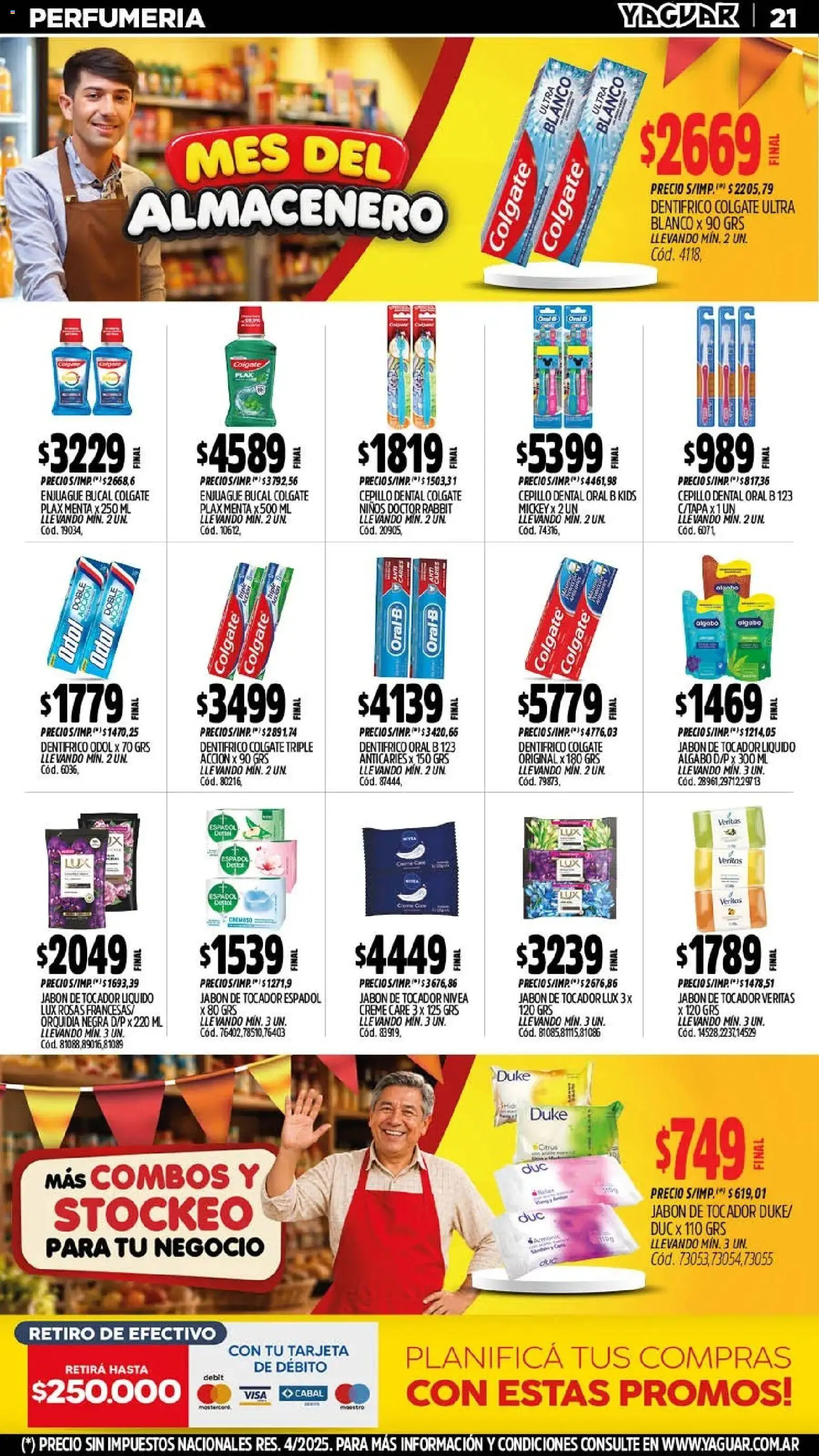 Yaguar - Oferta Semanal Jujuy │ válido desde el 21/09/2026 | Página: 20 | Productos: Cepillo, Jabón, Enjuague bucal