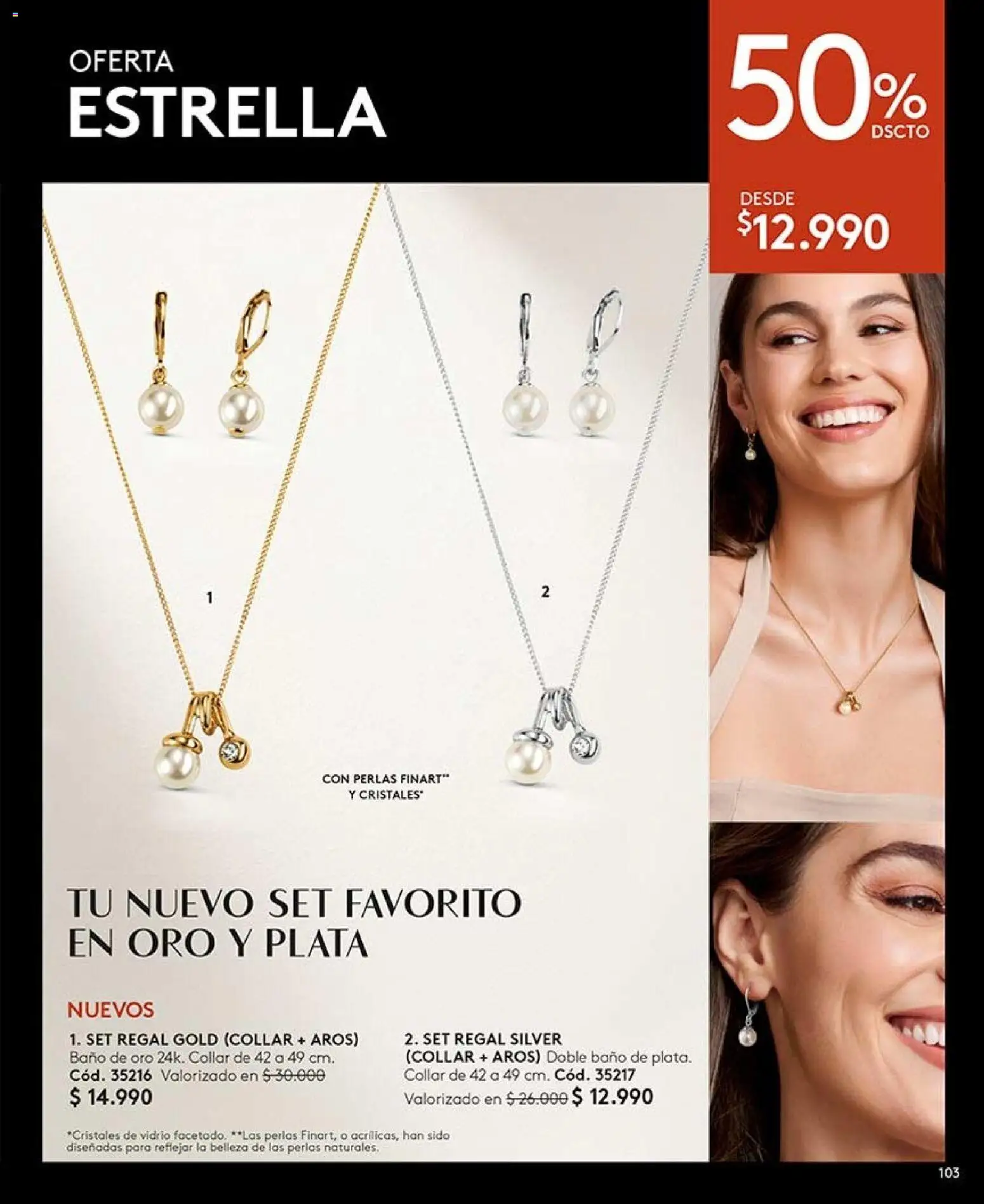 Catálogo Ésika Campaña 13 │ válido desde el 25.07.2026 | Página: 103 | Productos: Baño, Collar, Aros