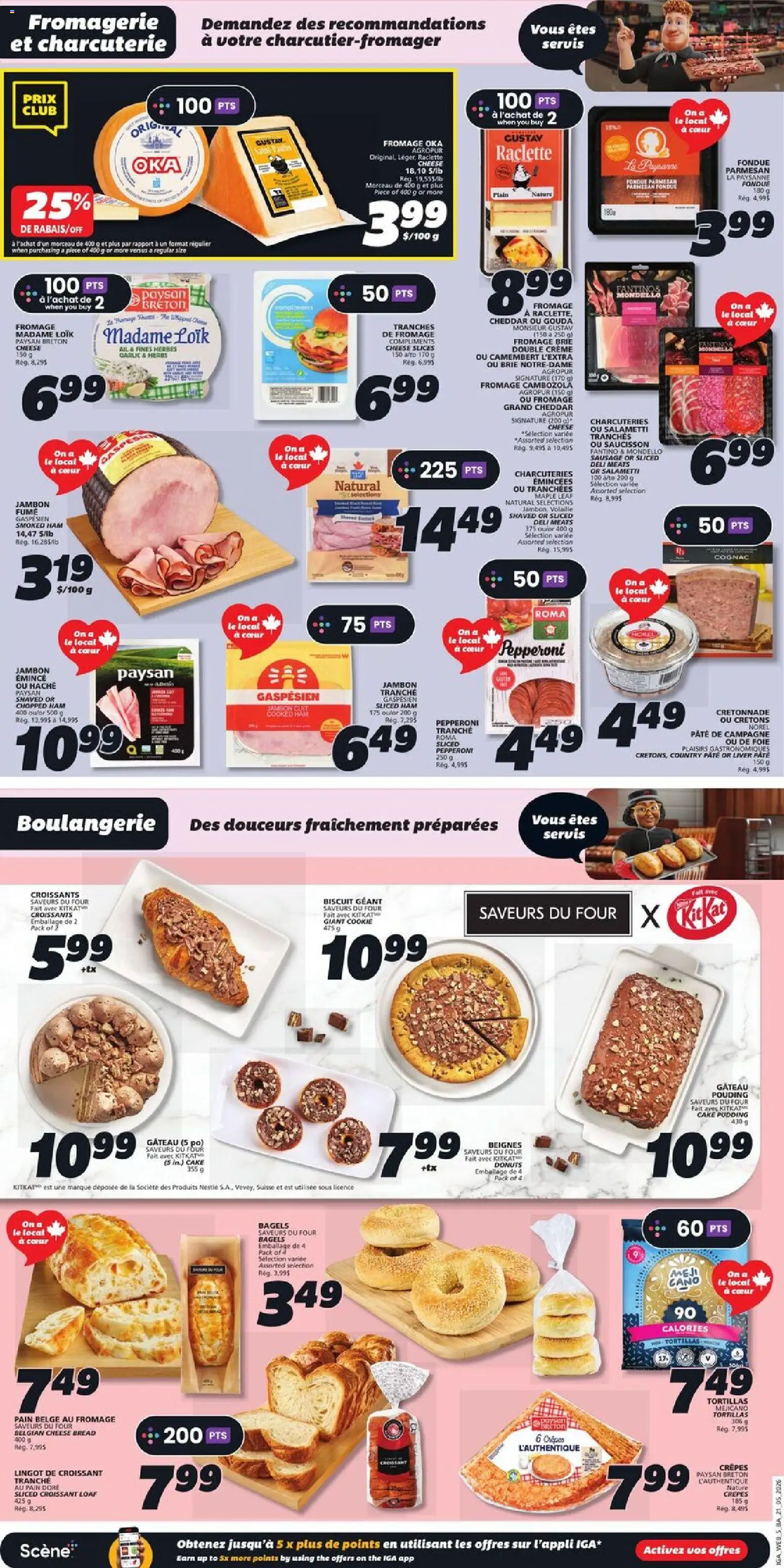 IGA flyer valid from 21.05.2026 | Page: 8 | Products: Cheese, Bread, Ham