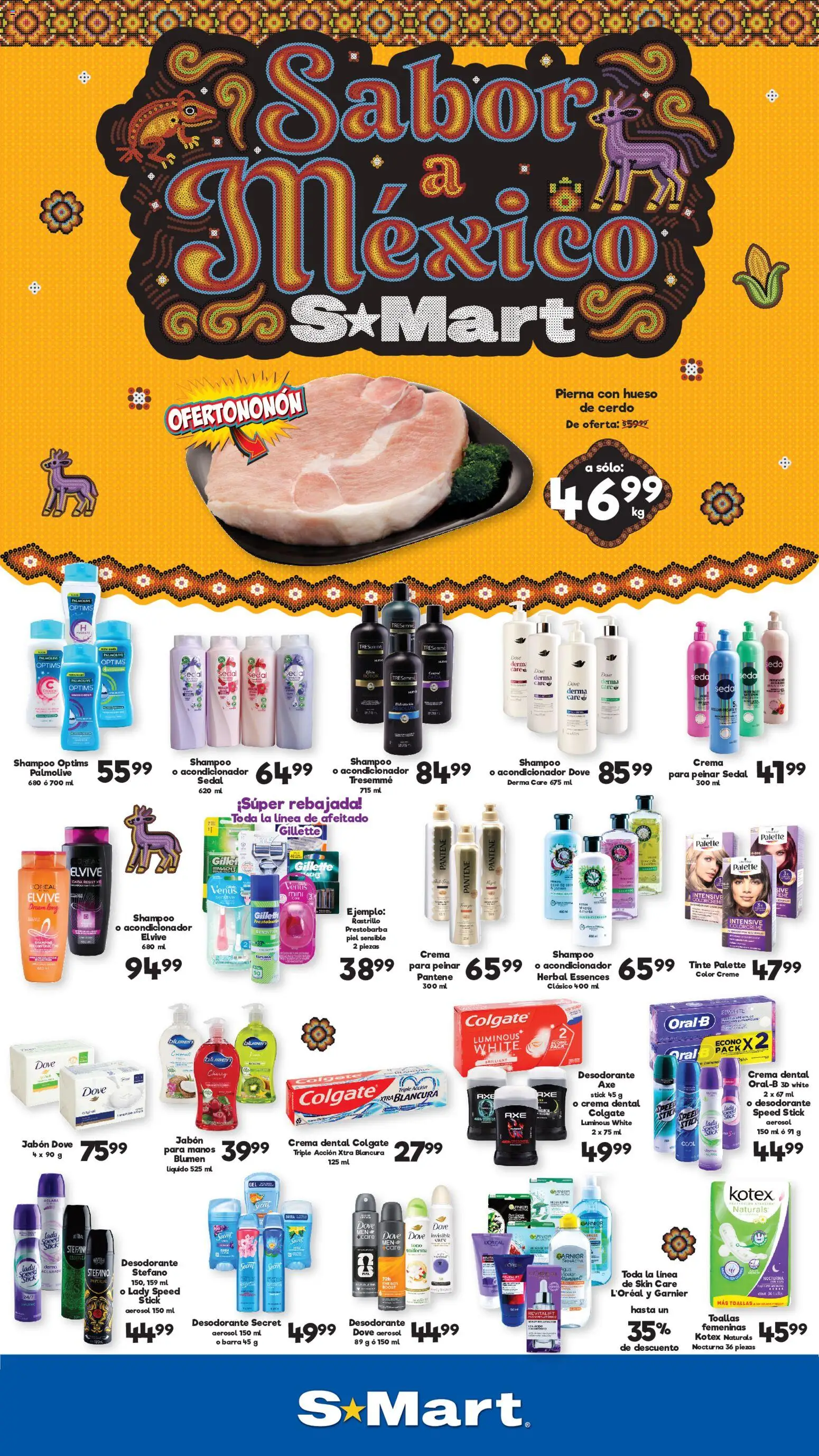 Nuevas ofertas de S-Mart válidas en toda la República Mexicana desde el 18/09/2026. ¡Encuentra las mejores ofertas en S-Mart folleto Ofertas de feria Monterrey! | Página: 1 | Productos: Desodorante, Crema, Rastrillo, Jabón