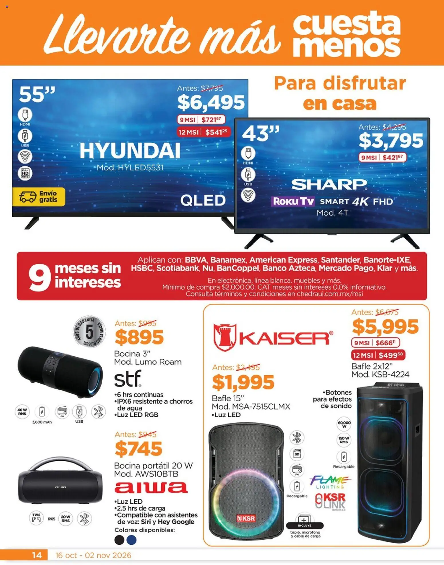 Nuevas ofertas de Chedraui válidas en toda la República Mexicana desde el 16/10/2026. ¡Encuentra las mejores ofertas en Chedraui folleto! | Página: 14