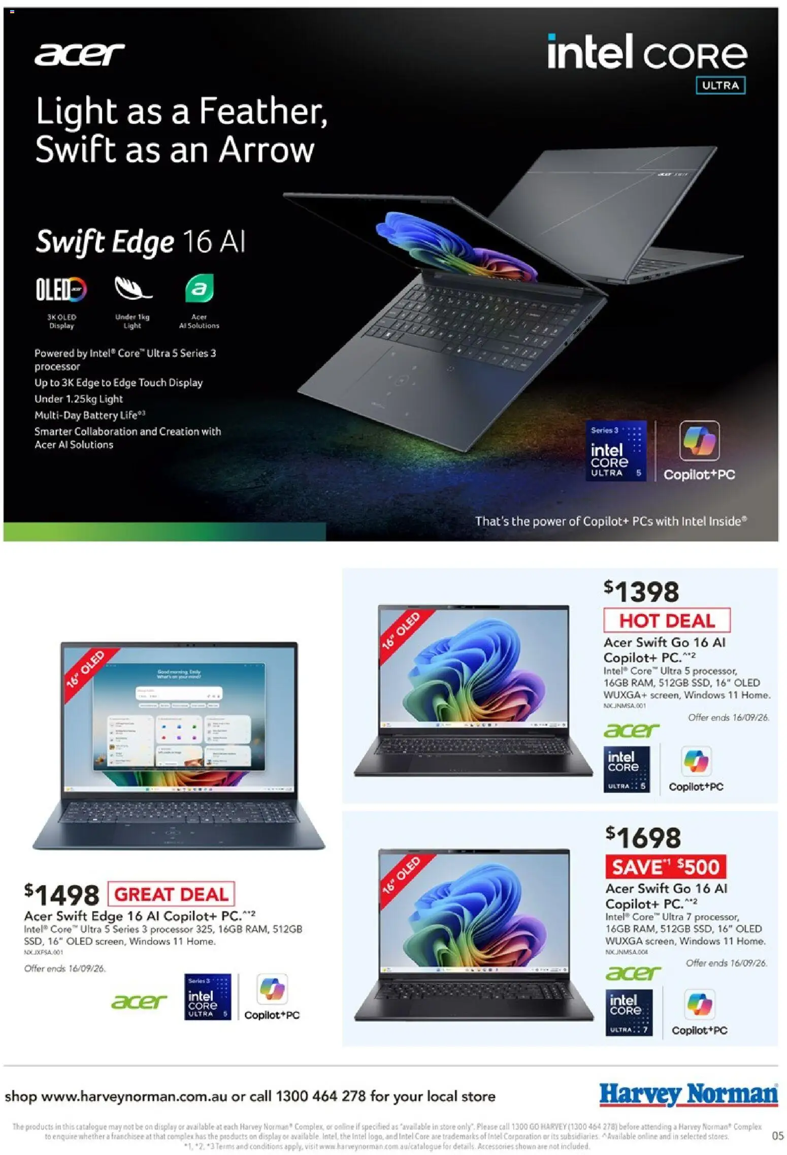 Harvey Norman catalogue - valid from 16/09/2026 | Page: 5 | Products: Battery, Light, Accessories, Pc