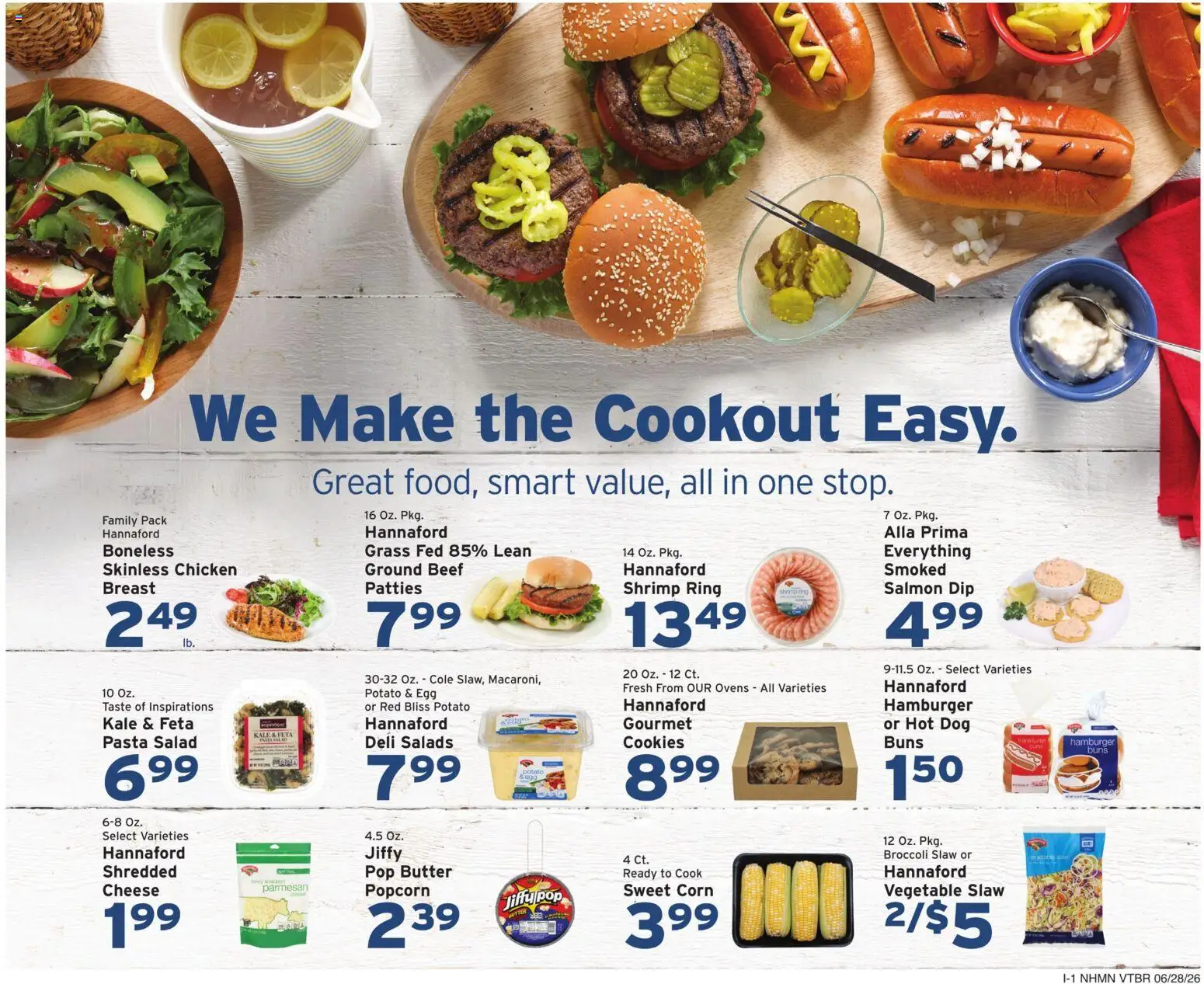 Hannaford Weekly Ad - valid from 06/28/2026 | Page: 10 | Products: Corn, Kale, Cheese, Salad